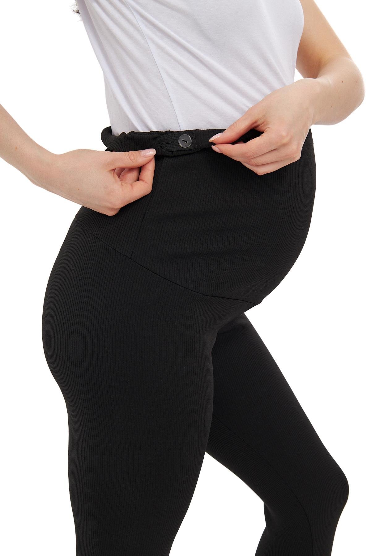Luvmabelly MYRA8140 Toparlayıcı Fitilli Mevsimlik Beli Ayarlanabilir Hamile Tayt
