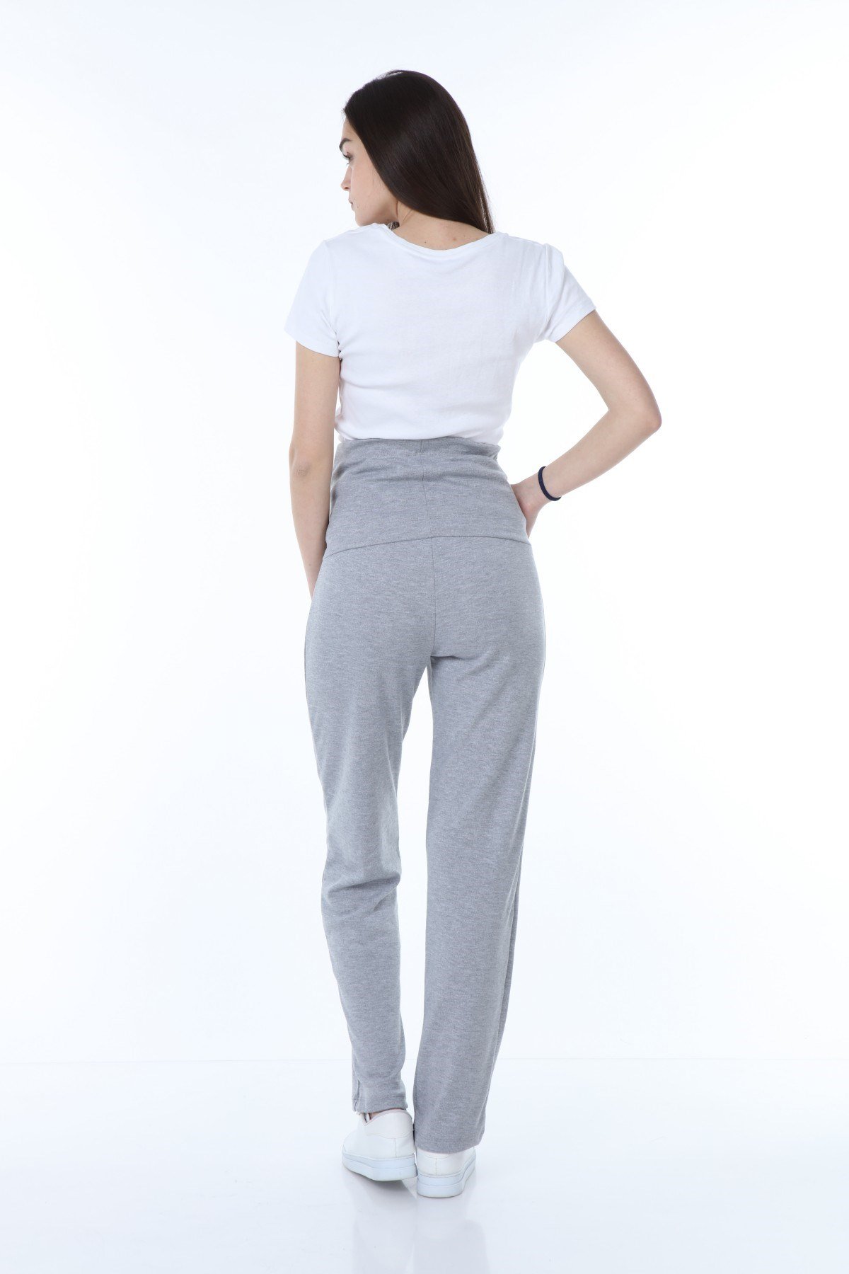 Luvmabelly MYRA8501 Beli Ayarlanabilir Hamile Günlük Ev Pantolonu -Gri