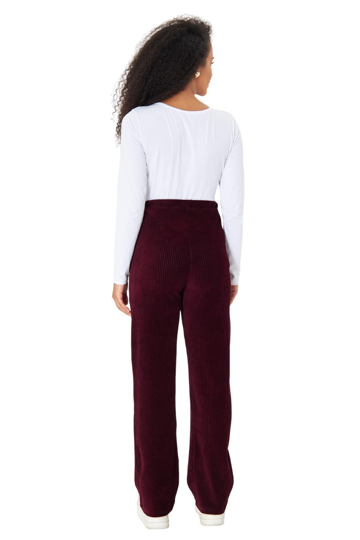 Luvmabelly MYRA8511 Beli Ayarlanabilir Kışlık Kadife Hamile Pantolonu