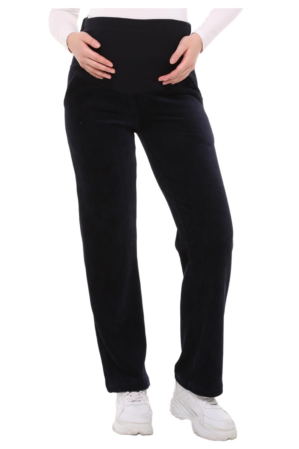 Luvmabelly MYRA8511 Beli Ayarlanabilir Kışlık Kadife Hamile Pantolonu