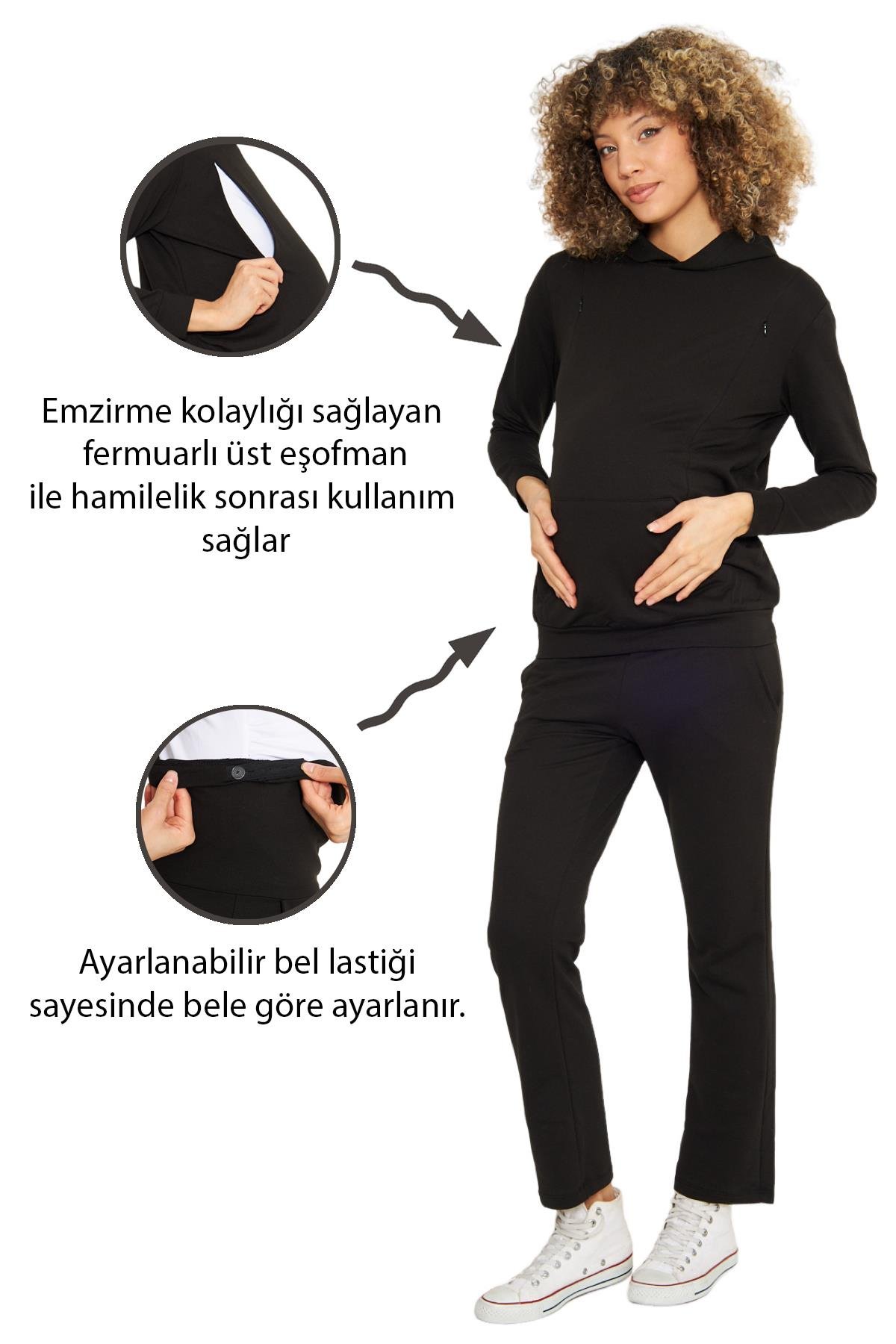 Luvmabelly - MYRA8700 - Hamile ve Emzirme Eşofman Takımı
