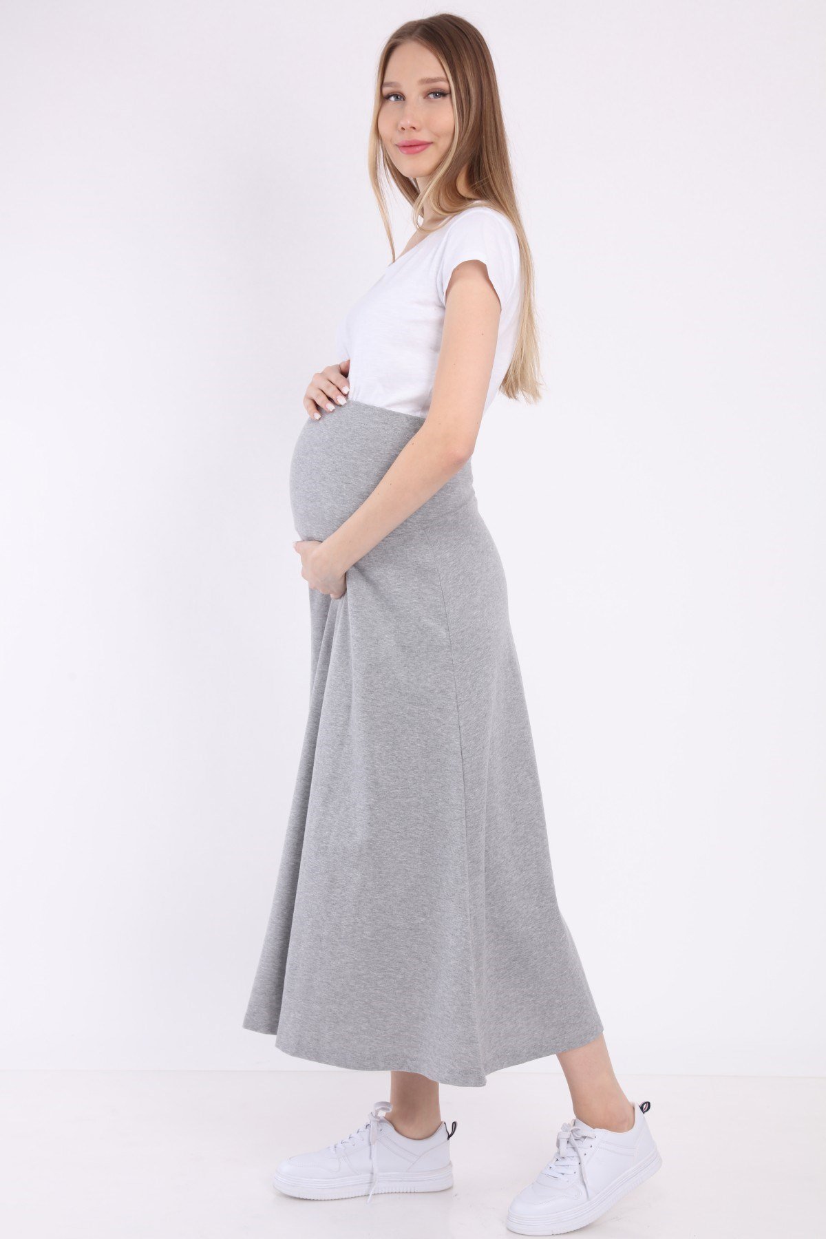 Luvmabelly MYRA9031 Beli Ayarlanabilir Hamlie Etek -Gri