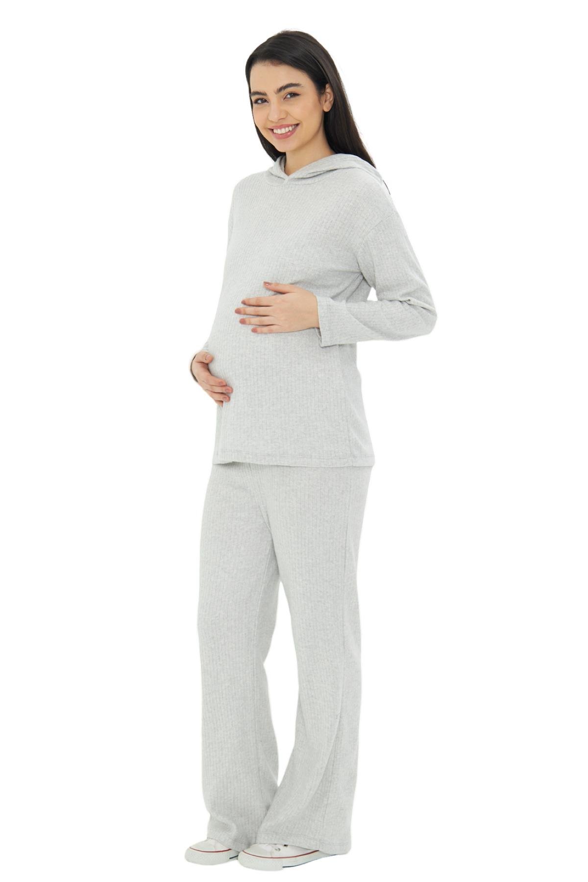 Luvmabelly - MYRA9610 - Örme Hamile Pijama Takımı