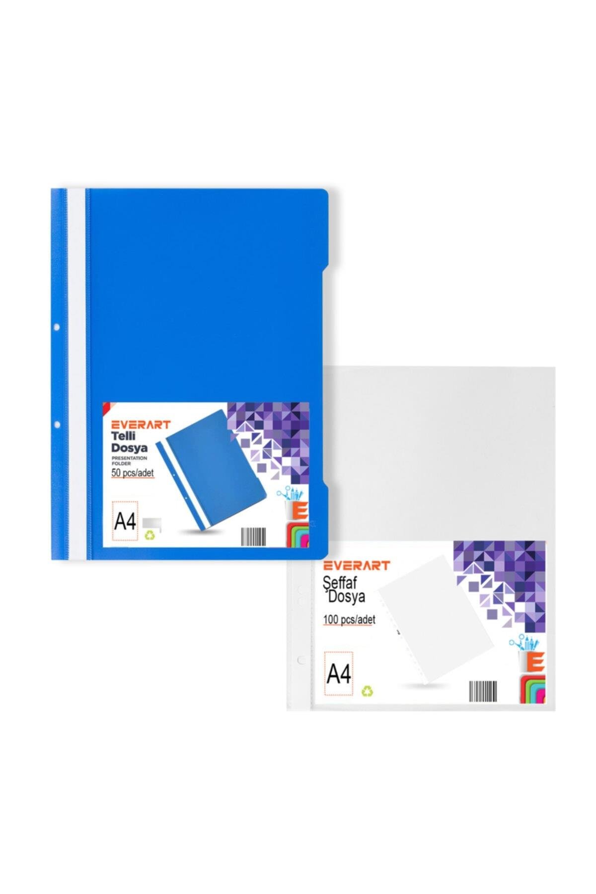 everart Telli Dosya Mavi 50 Li-poşet Dosya 100 Lü EVRTPŞTTEL002