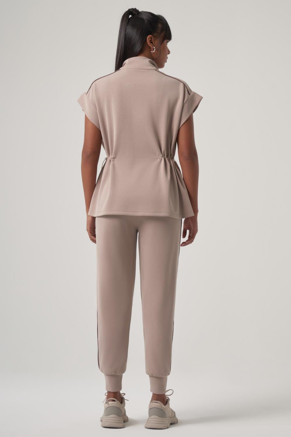 WELLWE-DERA bej tex modal kumaş sweatshirt-Sweatshirt