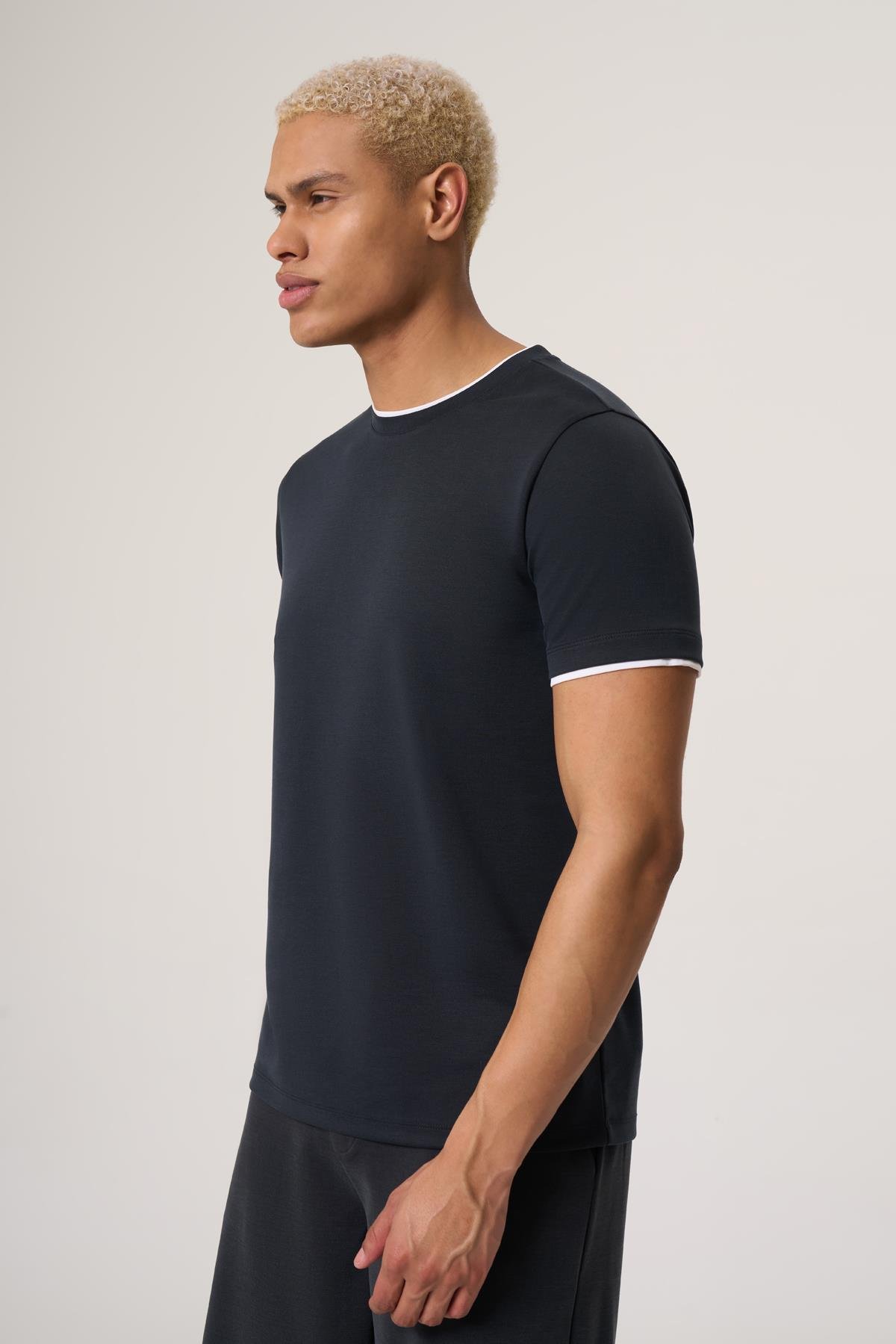 WELLWE-DEVONY ANTRASİT  MODAL İÇERİKLİ FIT PİKE TİŞÖRT-T-Shirt & Atlet