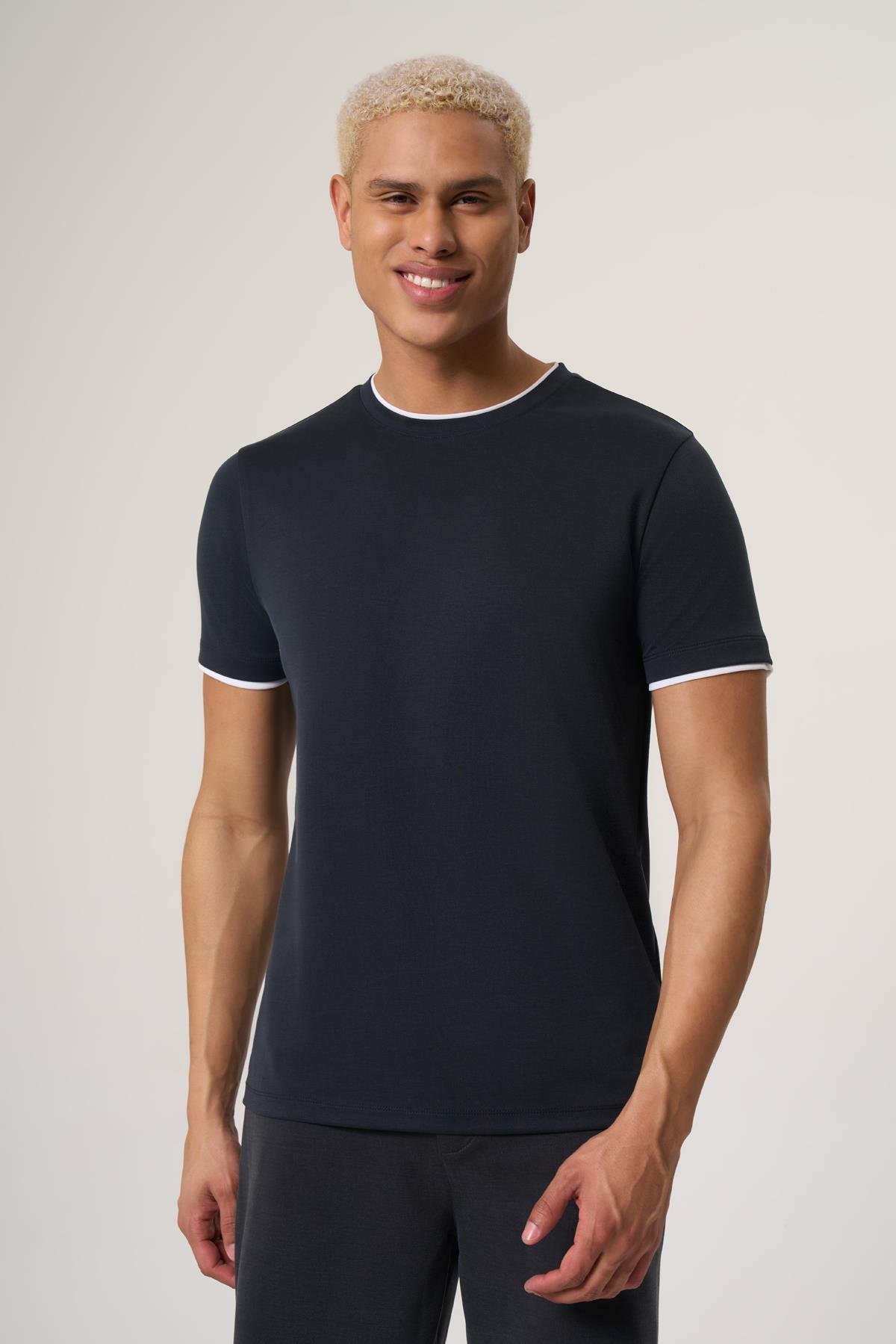 WELLWE-DEVONY ANTRASİT  MODAL İÇERİKLİ FIT PİKE TİŞÖRT-T-Shirt & Atlet