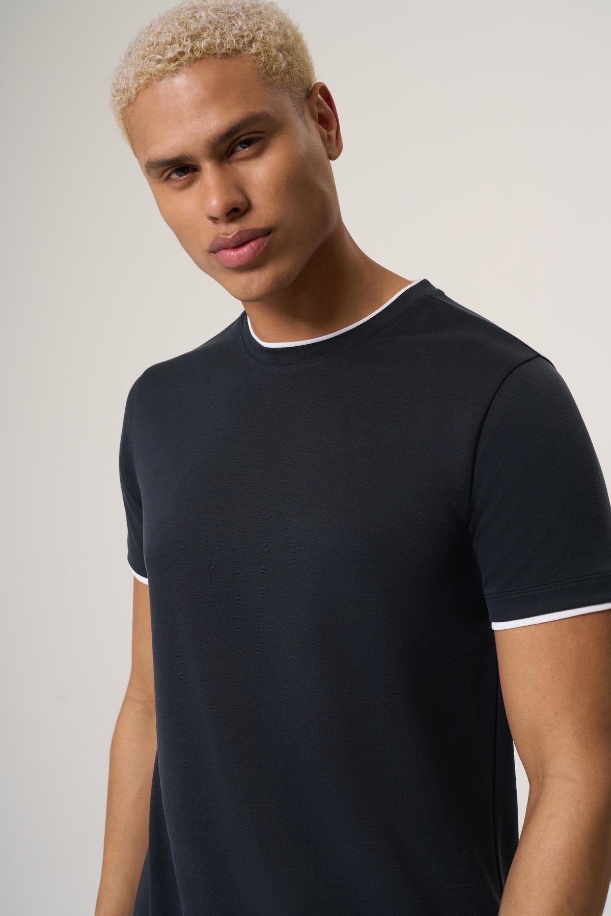 WELLWE-DEVONY ANTRASİT  MODAL İÇERİKLİ FIT PİKE TİŞÖRT-T-Shirt & Atlet