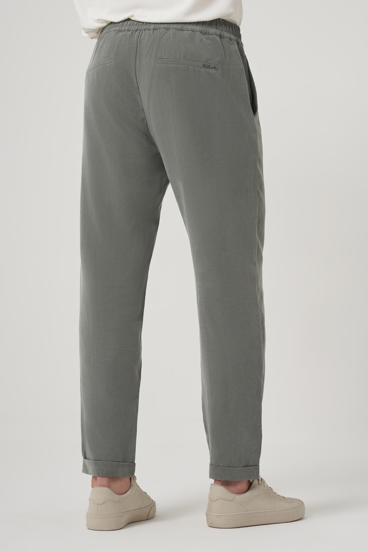 WELLWE-GRIGIO GRİ CUPRA TENSEL DOKUMA JOGGER PANTOLON-Pantolon