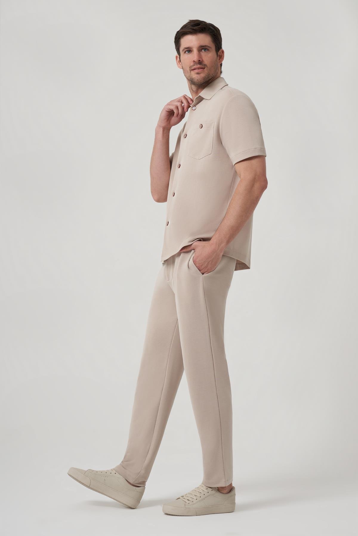 WELLWE-JORDAN MODAL İÇERİKLİ RELAXED FIT PİKE GÖMLEK-Gömlek