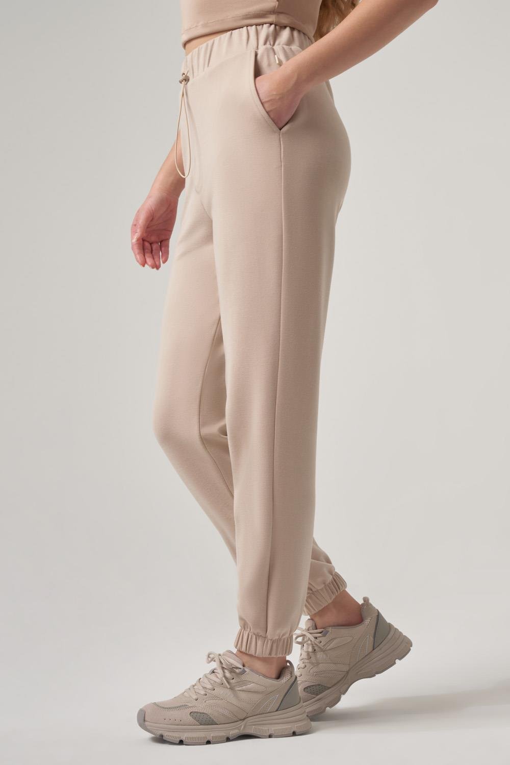 WELLWE-MARSEO stone ultra yumuşak kumaş jogger-Eşofman altı