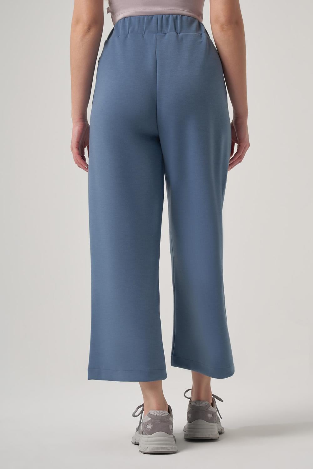 WELLWE-MERCİA indigo ultra relax yumuşak kumaş bol paça bilek boy jogger-Eşofman altı