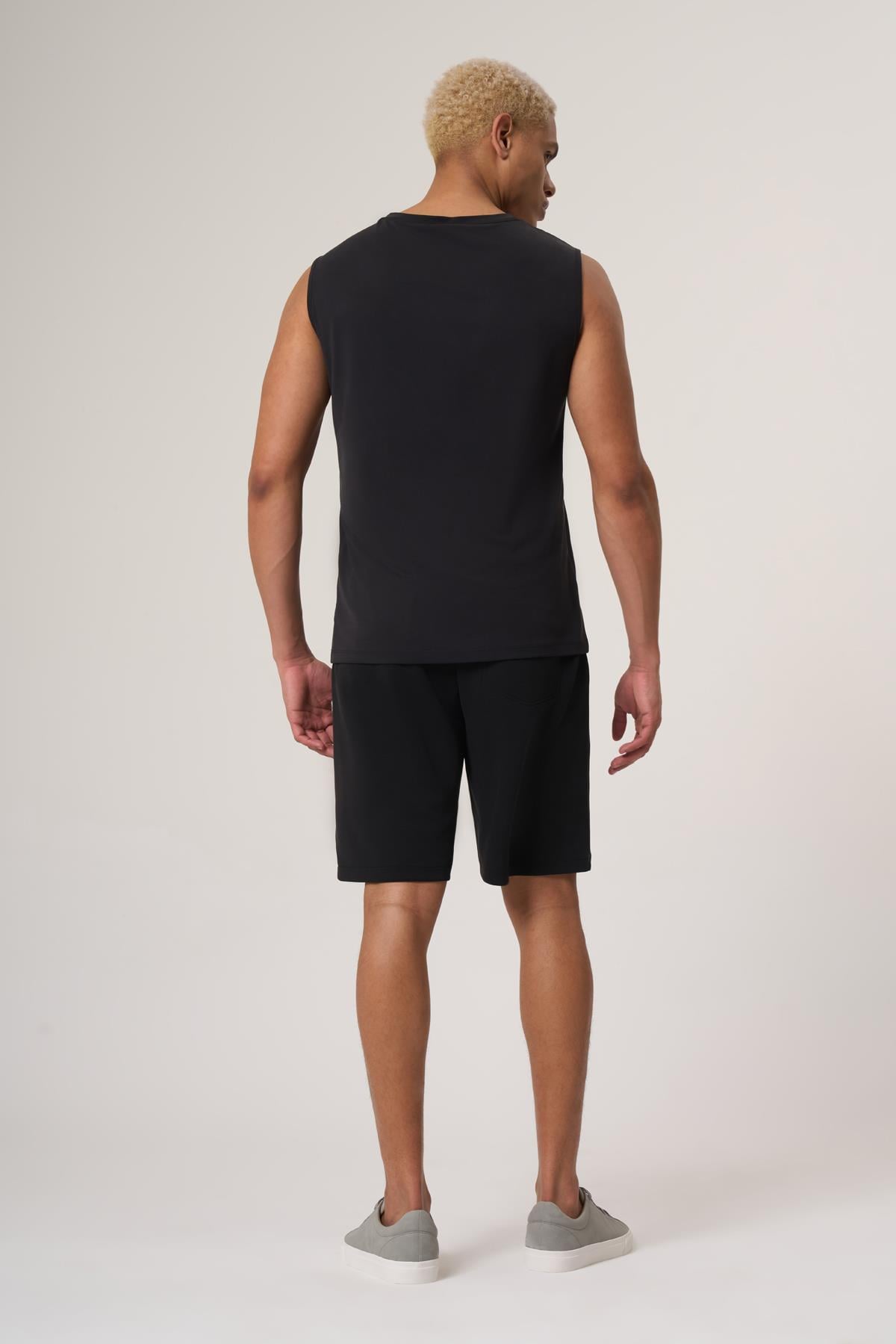 WELLWE-SEO SİYAH  MODAL İÇERİKLİ RELAXED FIT ŞORT-Şort