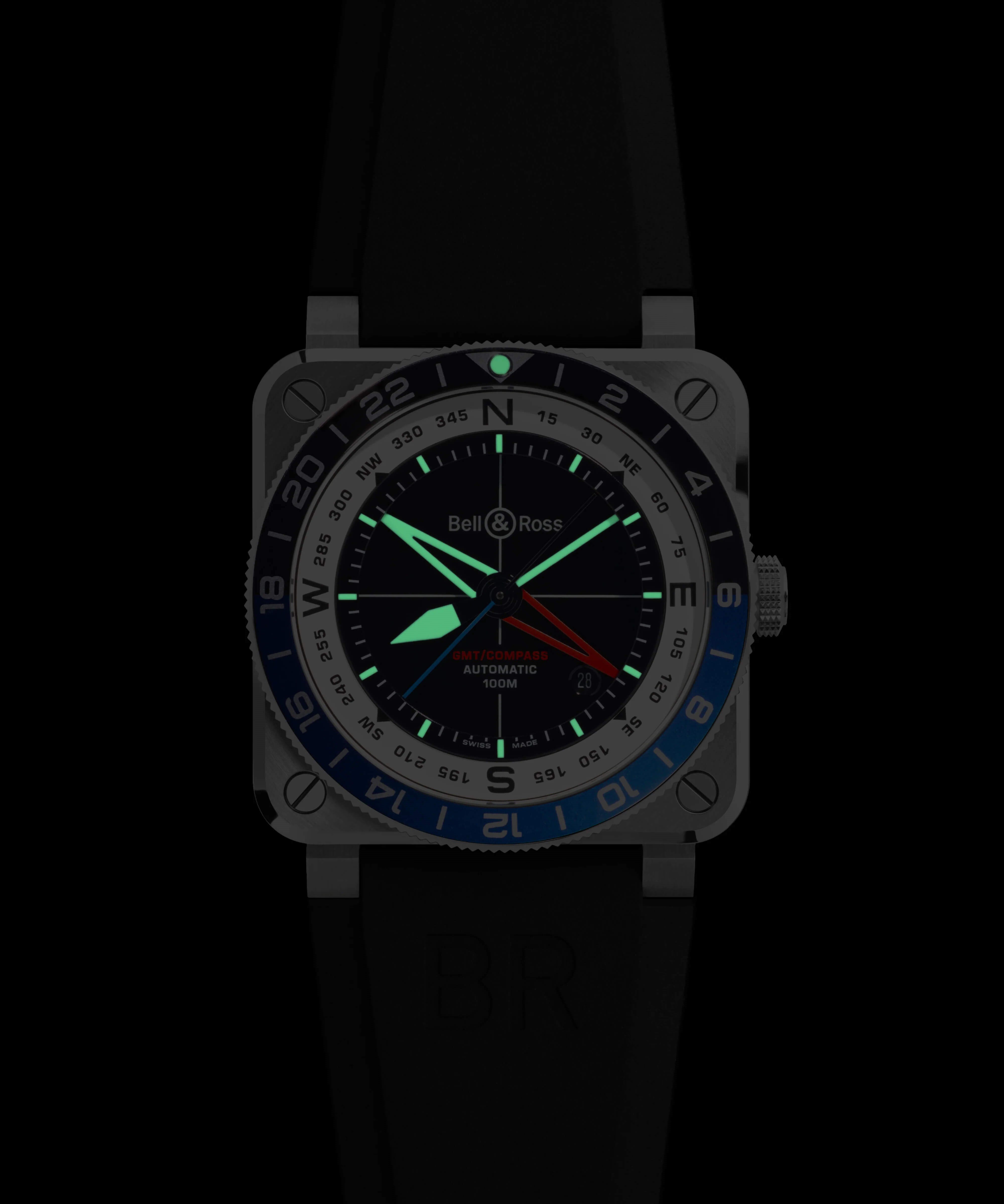 Bell & Ross BR 03 GMT Compass Limitted Edition BR0393.COM.ST.SRB Erkek Kol Saati