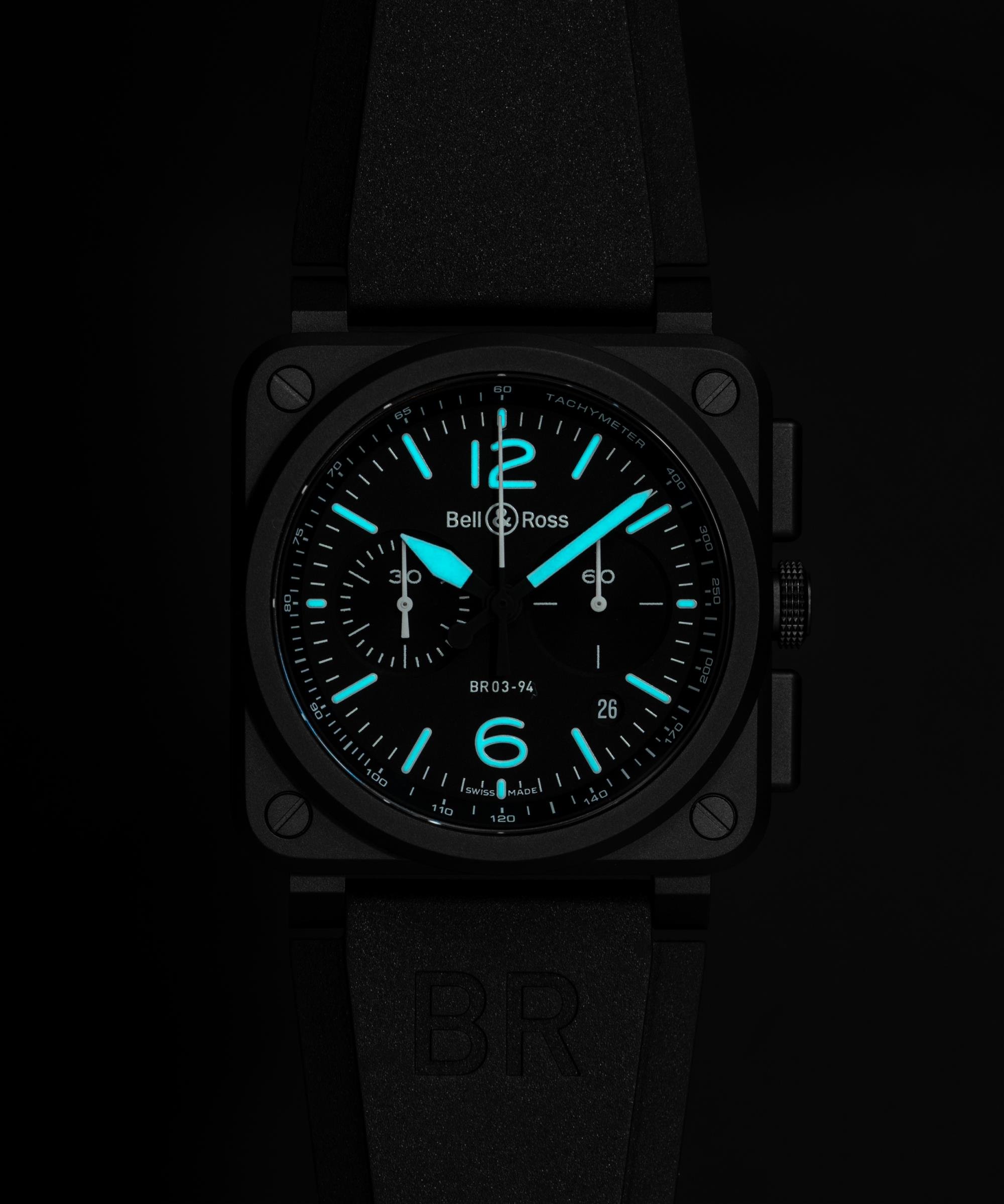 Bell & Ross BR 03 Chrono Black Matt BR0394.BL.CE Erkek Kol Saati