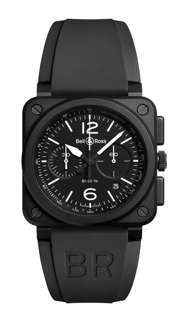 Bell & Ross BR 03 Chrono Black Matt BR0394.BL.CE Erkek Kol Saati