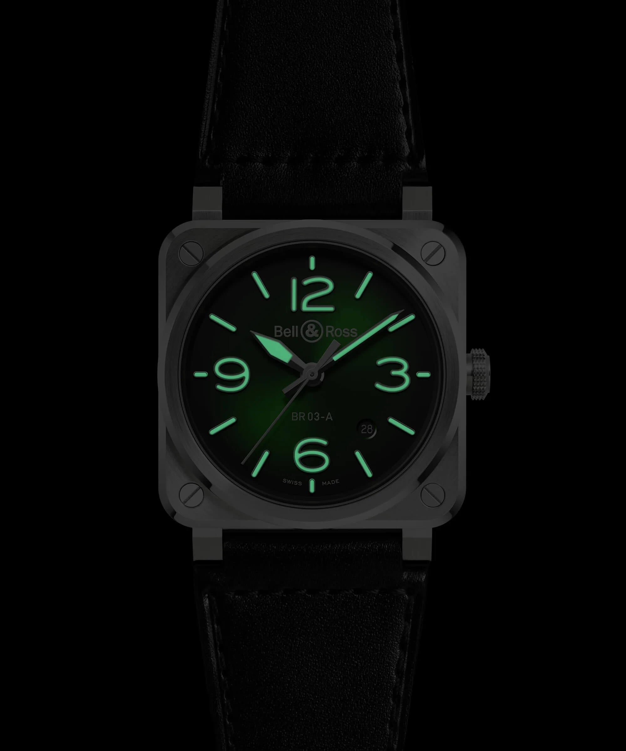 Bell & Ross BR 03 Green Steel BR03A.GN.ST.SCA Erkek Kol Saati