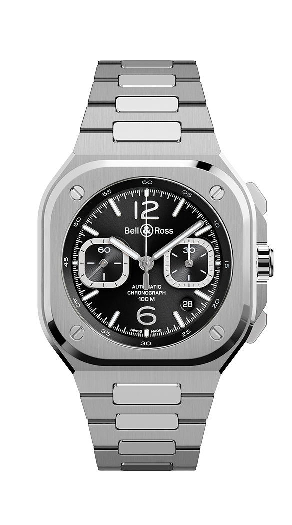 Bell & Ross BR 05 Urban Crono Black Steel BR05C.BLC.ST.SST Erkek Kol Saati