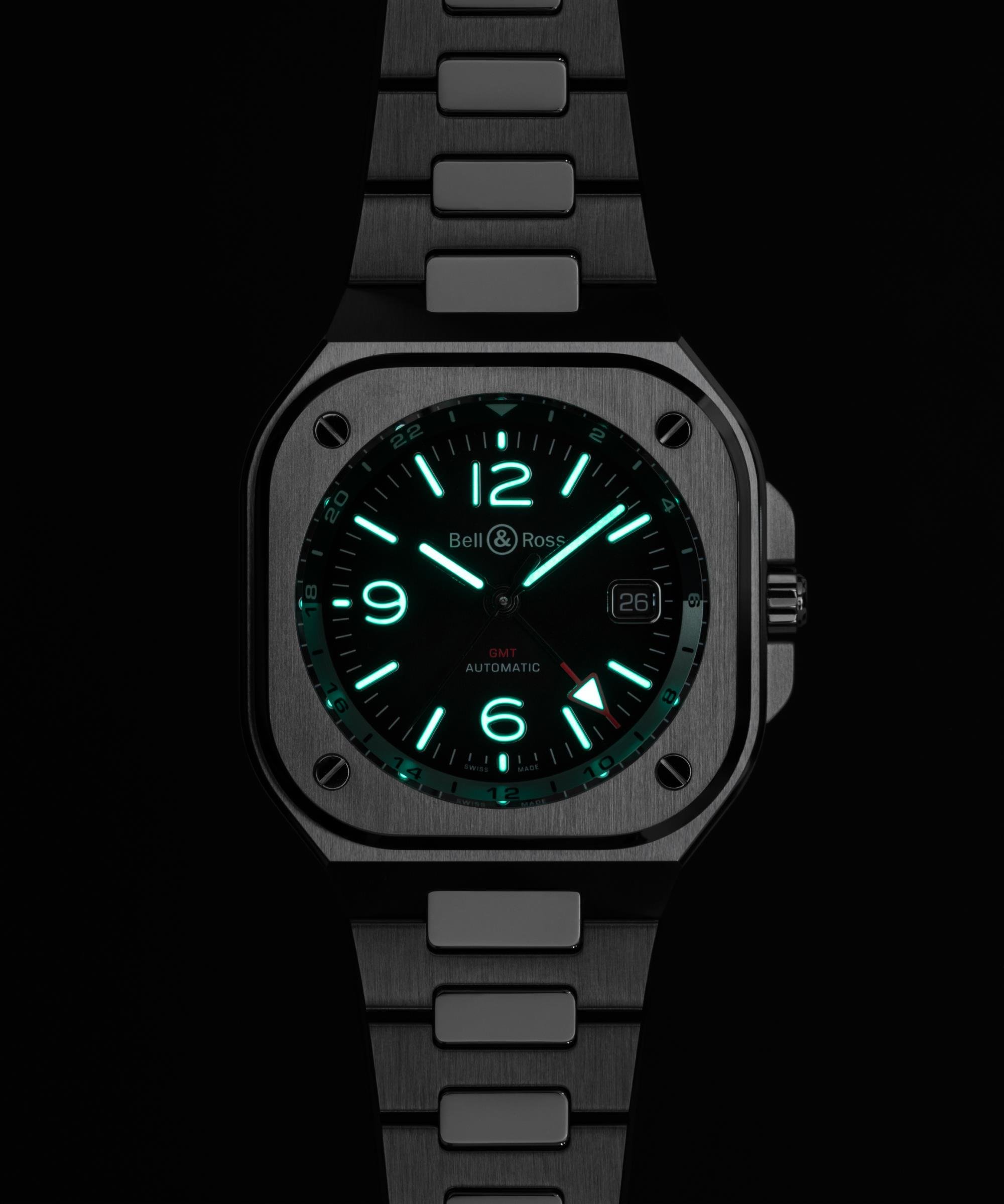 Bell & Ross BR 05 Urban GMT Black BR05G.BL.ST.SST Erkek Kol Saati