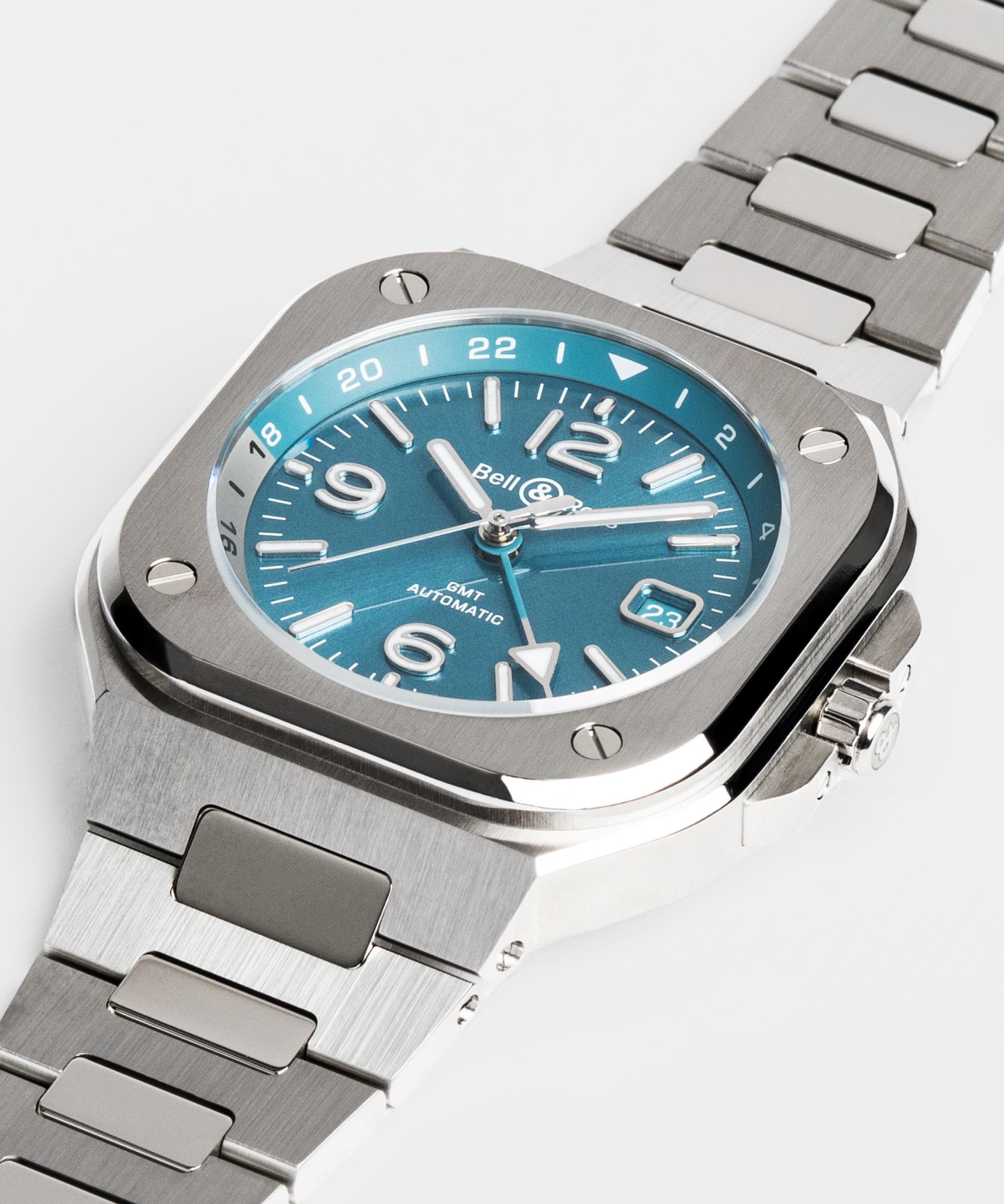 Bell & Ross BR 05 Urban GMT Sky Blue BR05G.PB.ST.SST Erkek Kol Saati