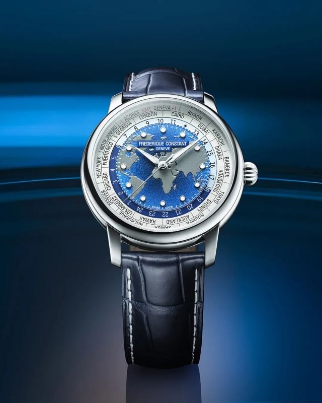 Frederique Constant Worldtimer Manufacture FC-719BLW3H6 Erkek Kol Saati