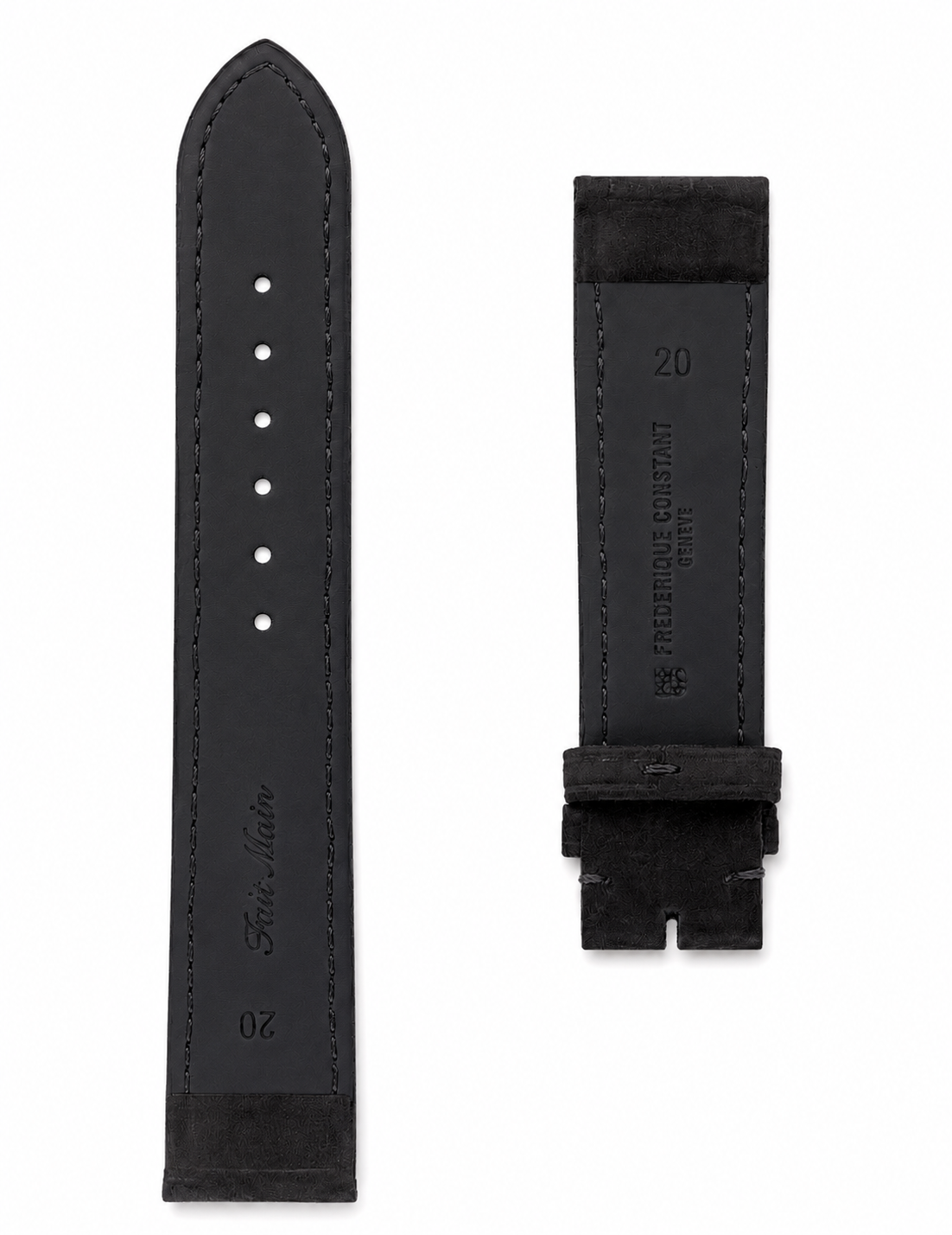 Frederique Constant Siyah Dana Derisi Saat Kayışı FCS-NBB20X18 SS