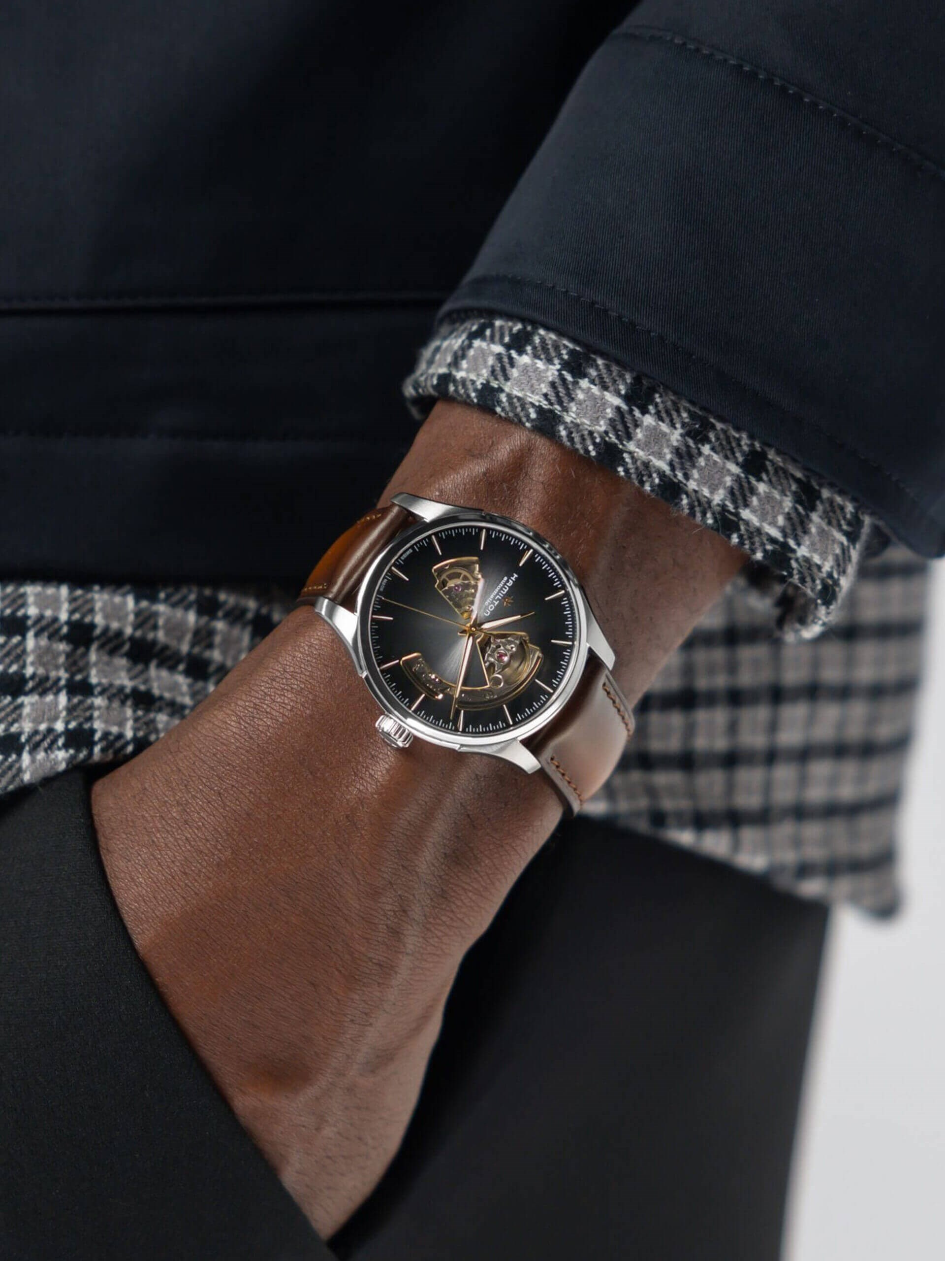 Hamilton Jazzmaster Open Heart H32675501 Erkek Kol Saati