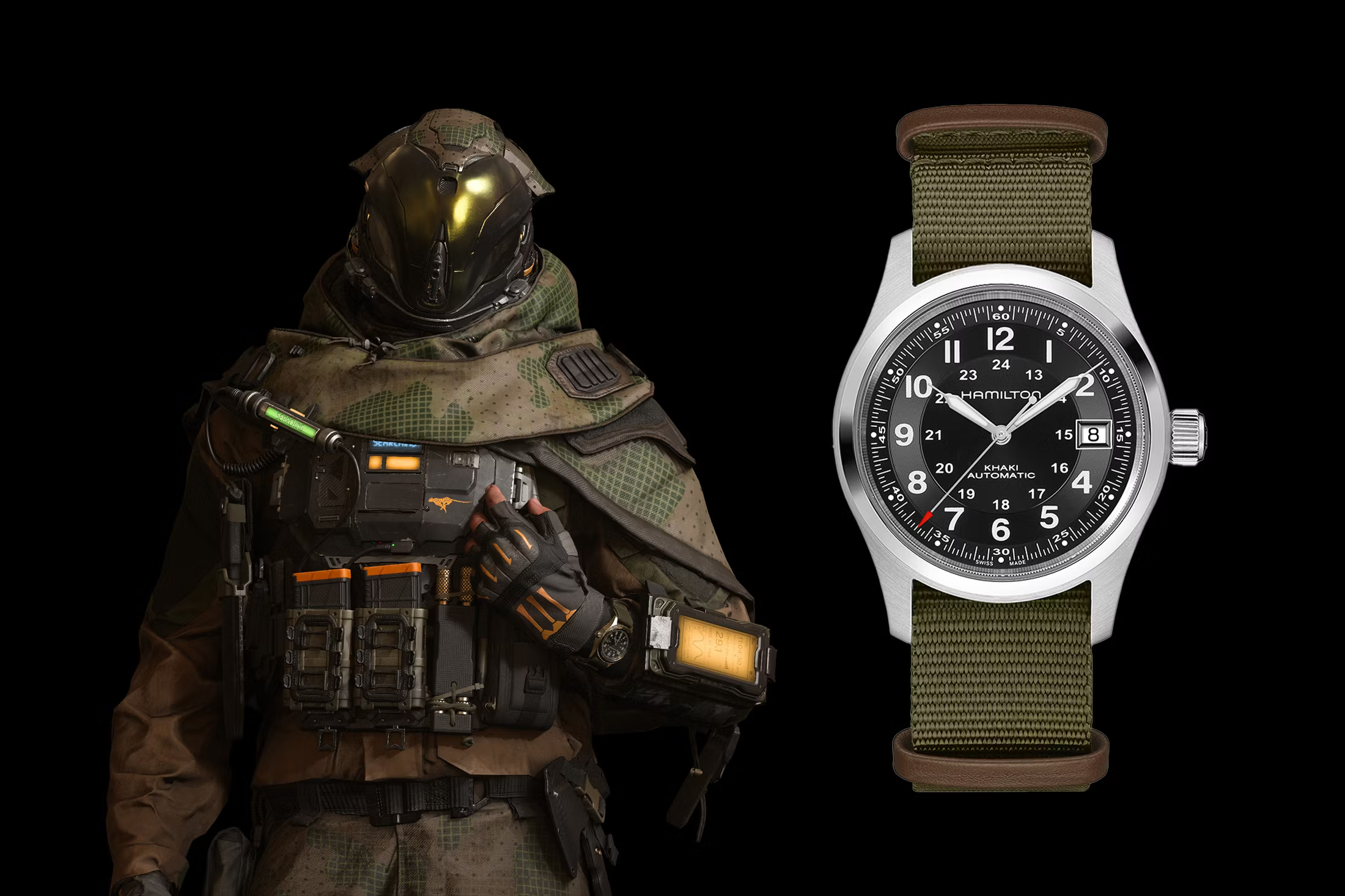 Hamilton Khaki Field Call Of Duty Black Ops 7 H70475930 Limited Edition Erkek Kol Saati