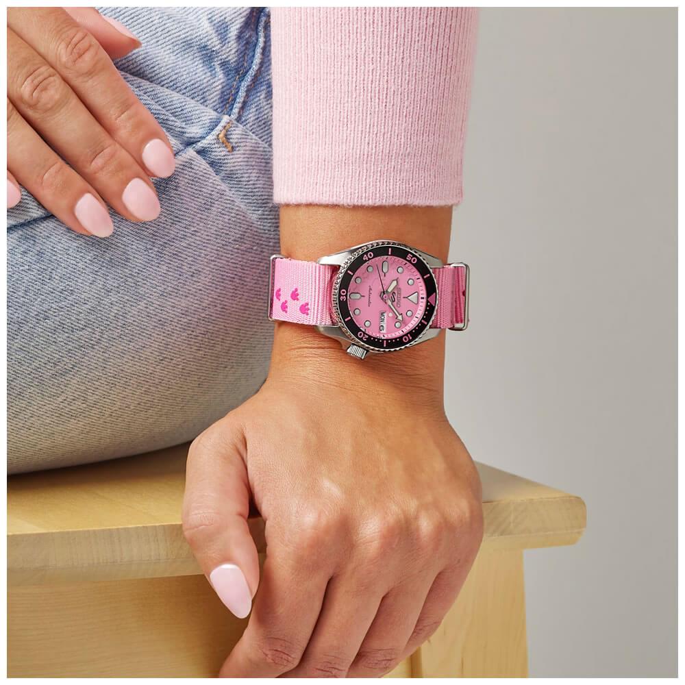 Seiko 5 Sports X Pink Panther Limited Edition SRPM07K1 Kol Saati SRPM07K