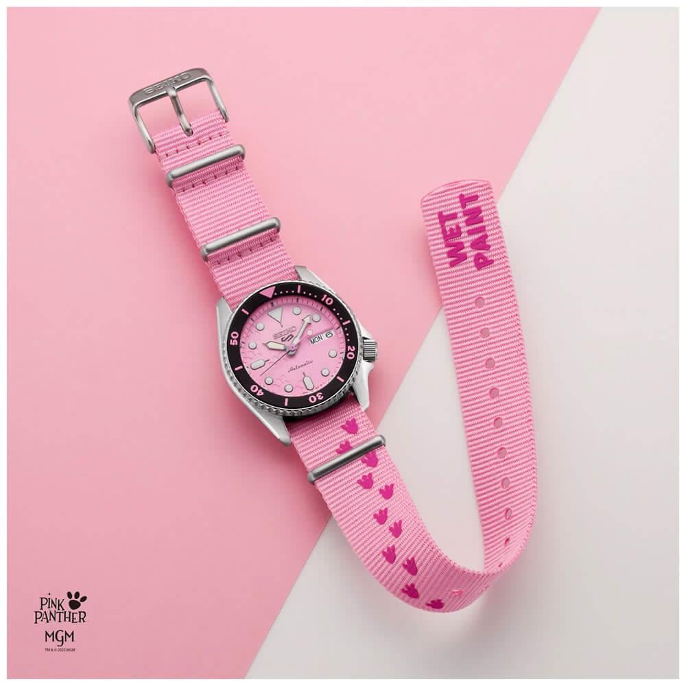 Seiko 5 Sports X Pink Panther Limited Edition SRPM07K1 Kol Saati SRPM07K