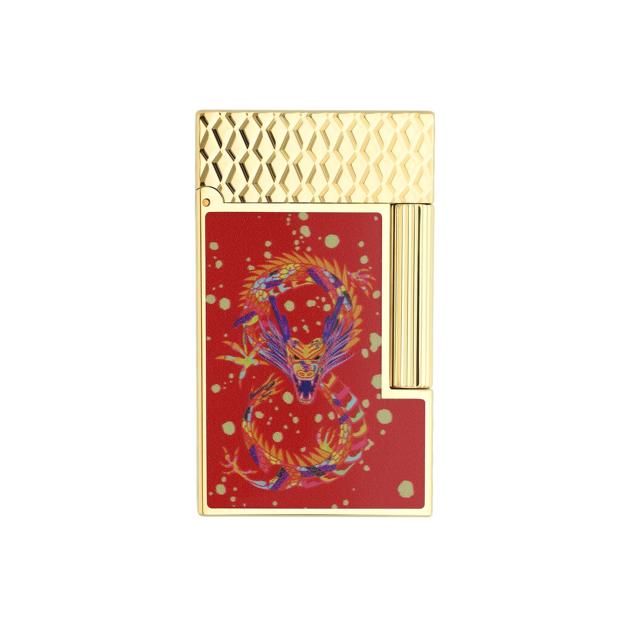 ST Dupont Ligne2 Golden Dragon Burgundy 16526 Çakmak C16526