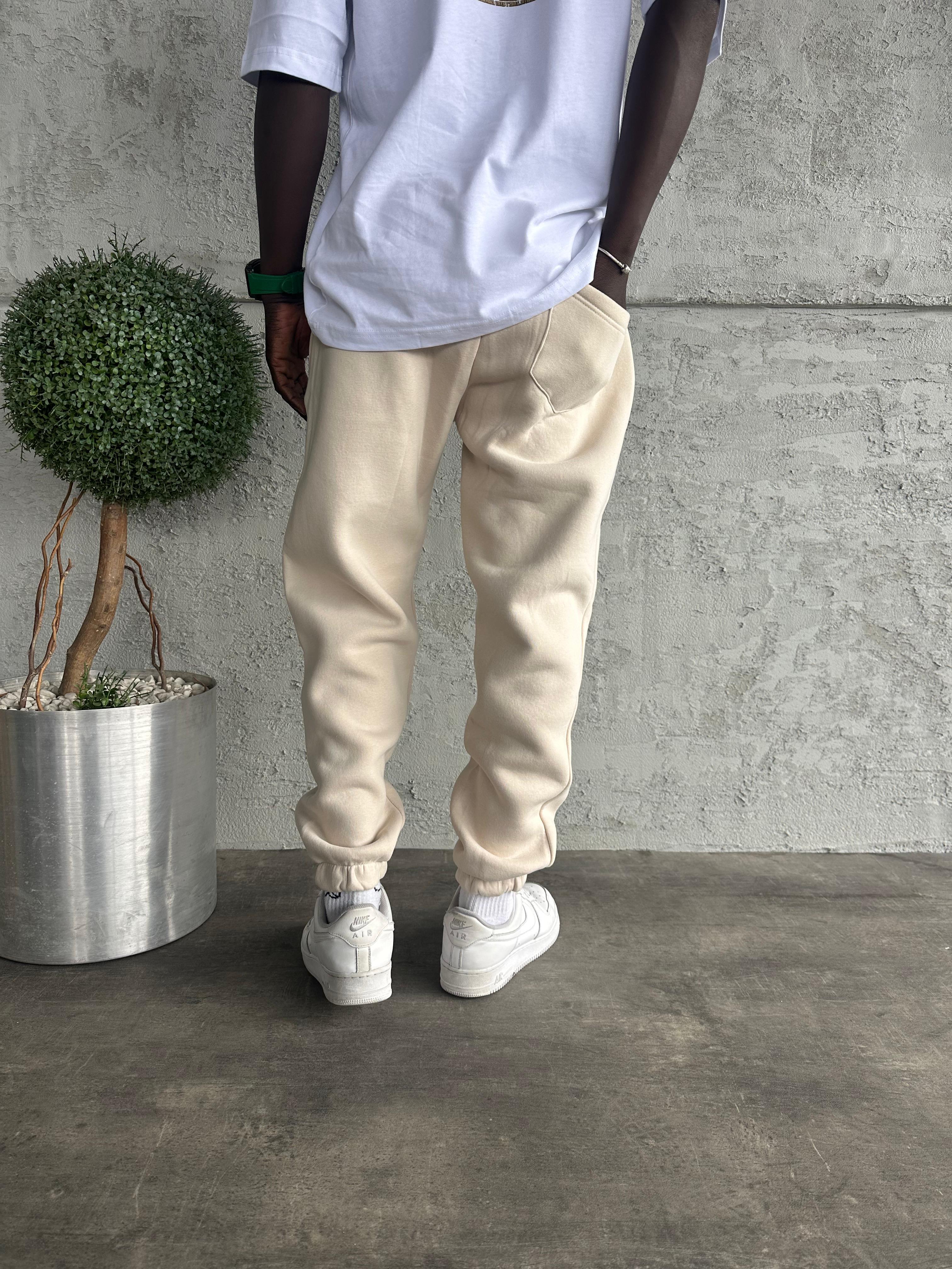 Bej Paça Lastik Eşofman