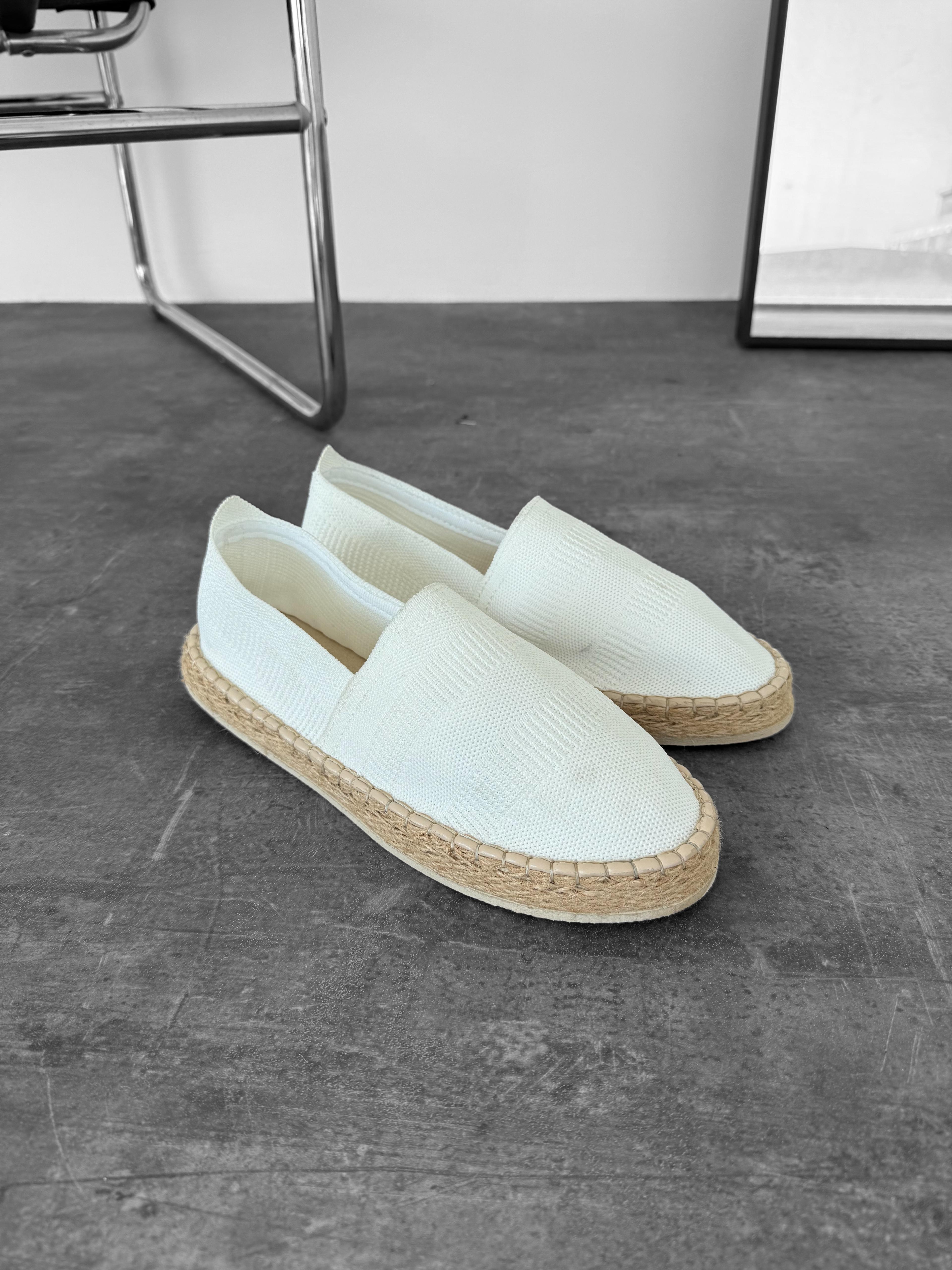 Beyaz Espadril Ayakkabı