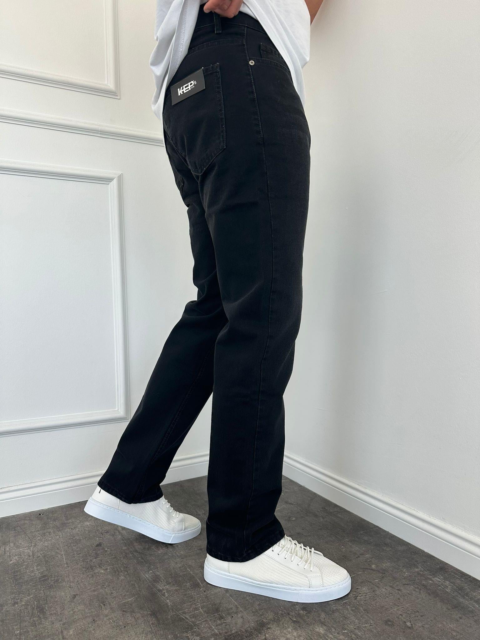 Füme Lazerli Baggy Jean