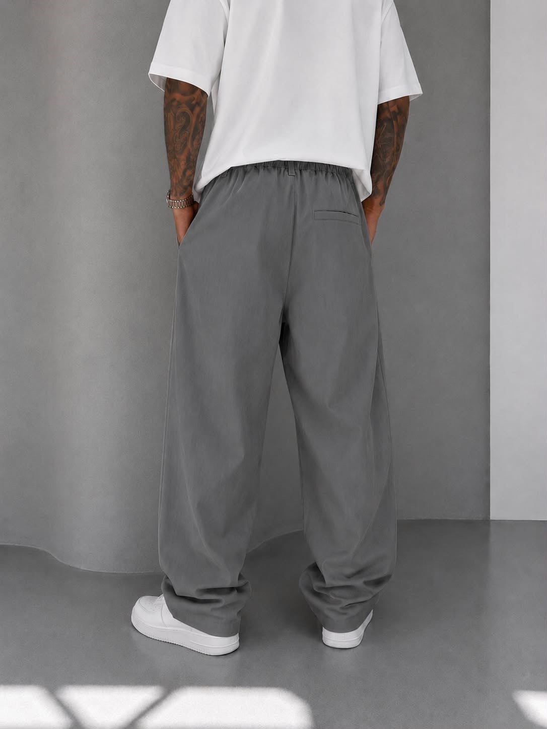 Füme Modal Kumaş Relax Baggy Pantolon
