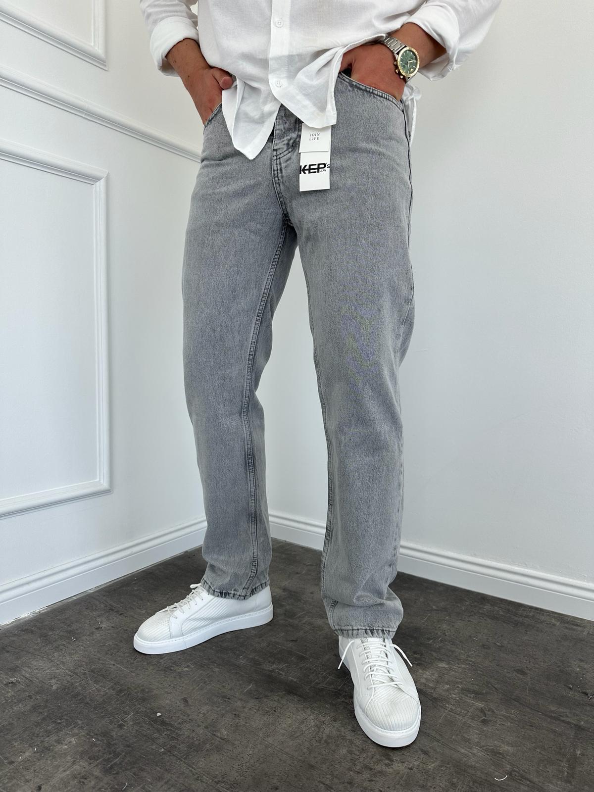 Gri Baggy Jean