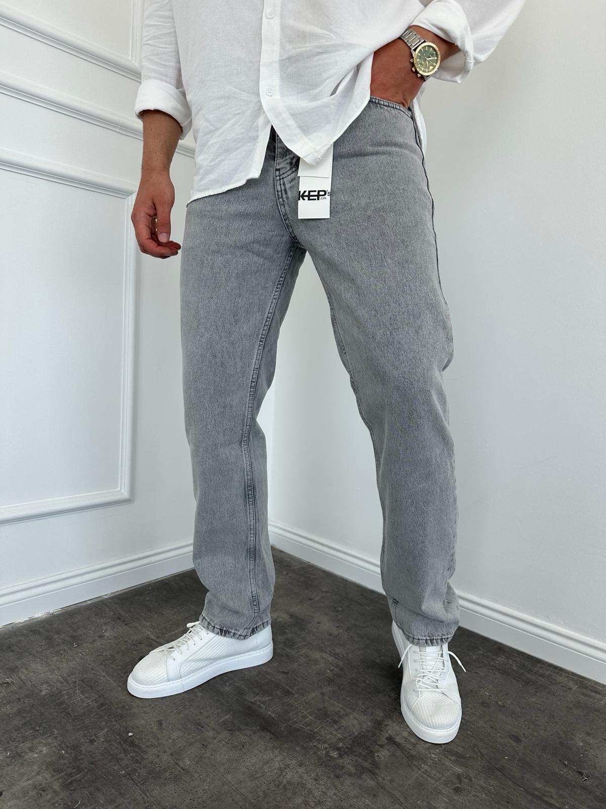Gri Baggy Jean