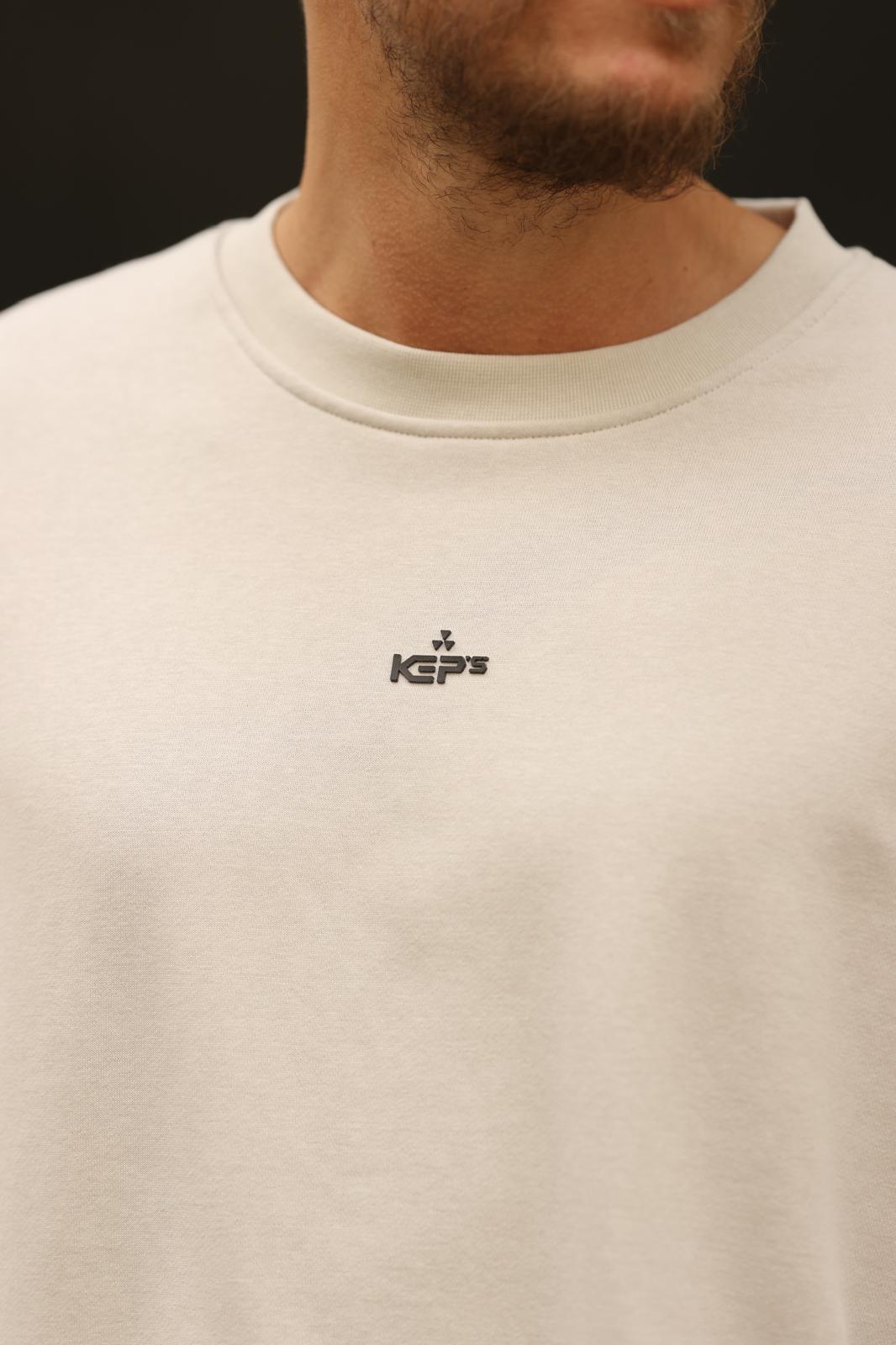 Gri Kabartmalı Sweat
