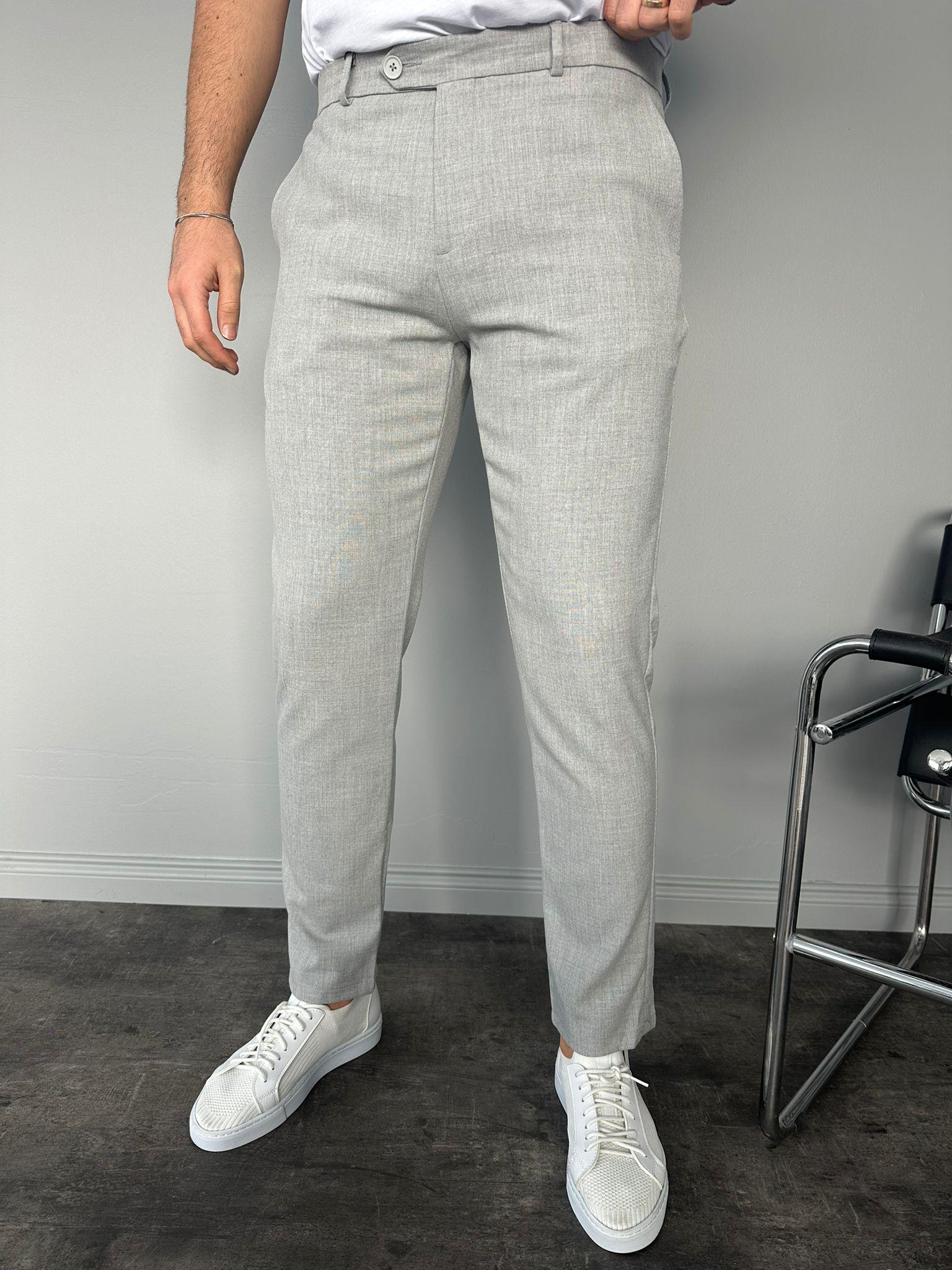 Gri Slimfit Kumaş Pantolon