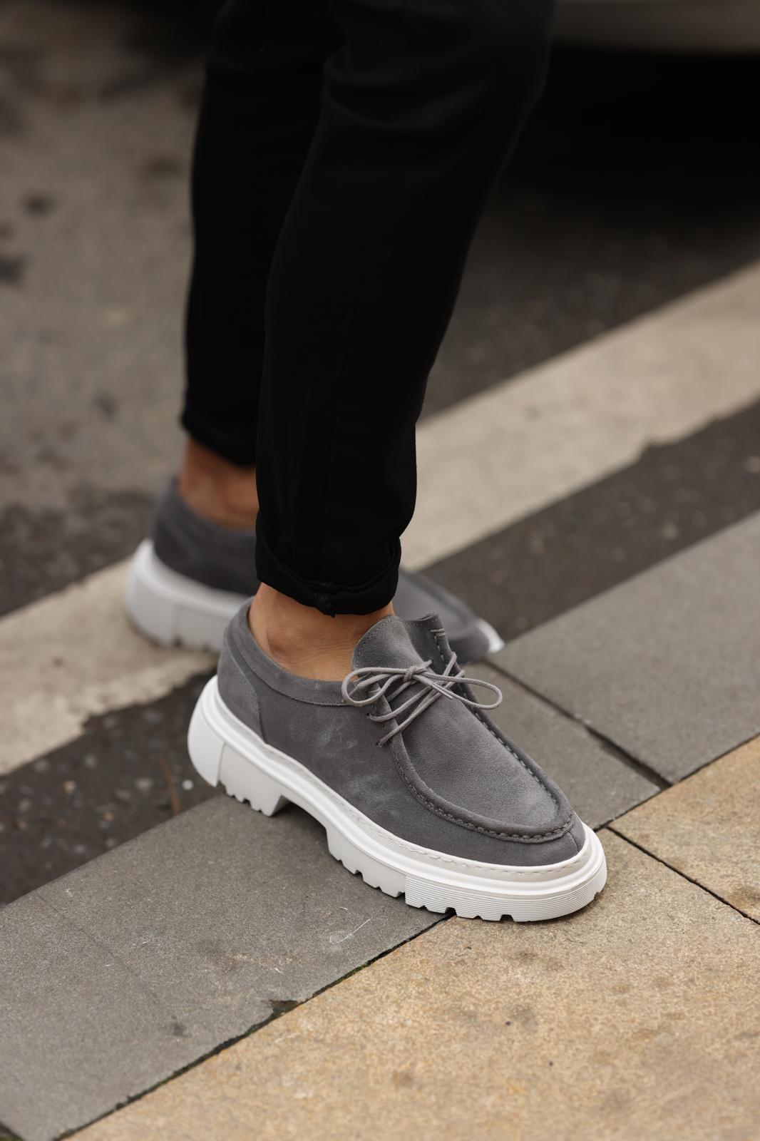 Gri Süet Sneakers