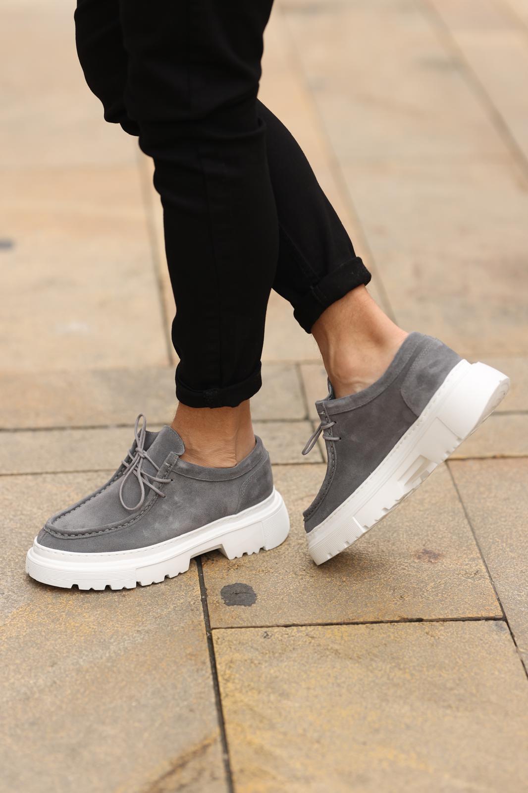 Gri Süet Sneakers