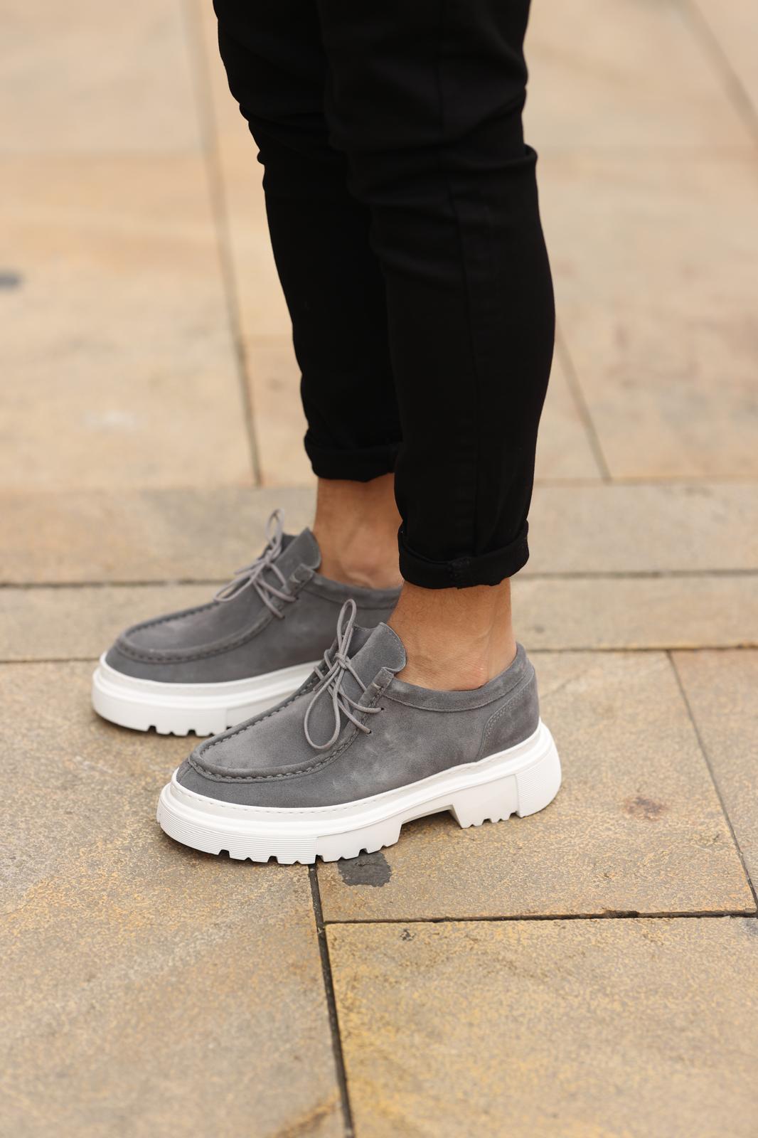 Gri Süet Sneakers