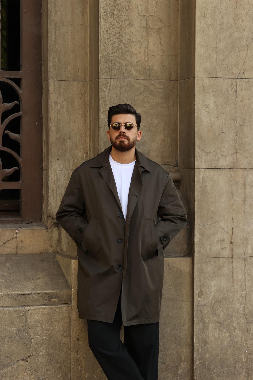 Haki Oversize Trençkot