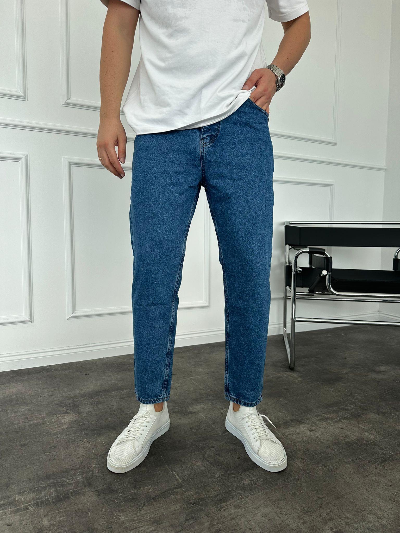 Koyu Mavi Boyfriend Jean