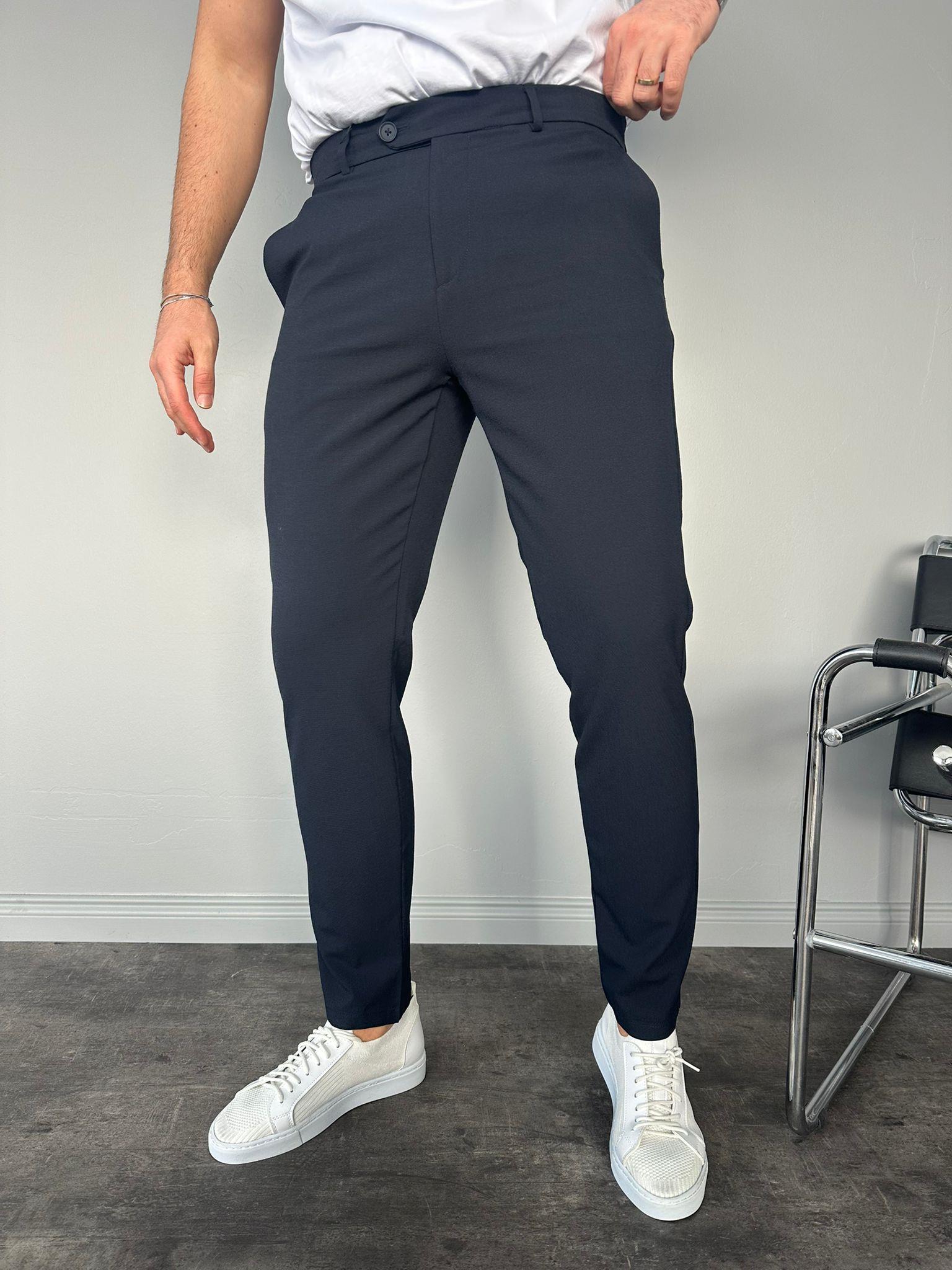 Lacivert Slimfit Kumaş Pantolon