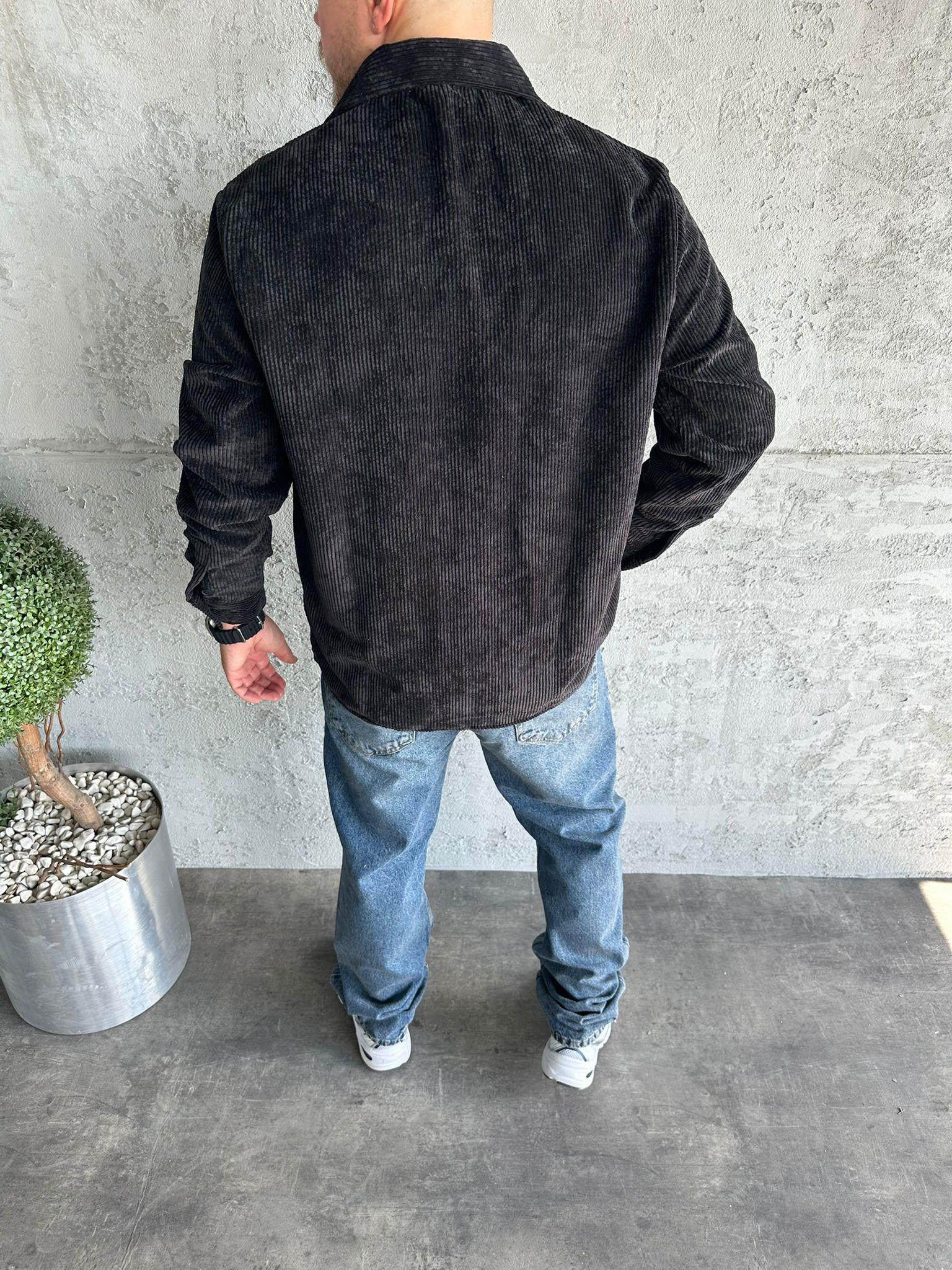 Siyah Kadife Gömlek