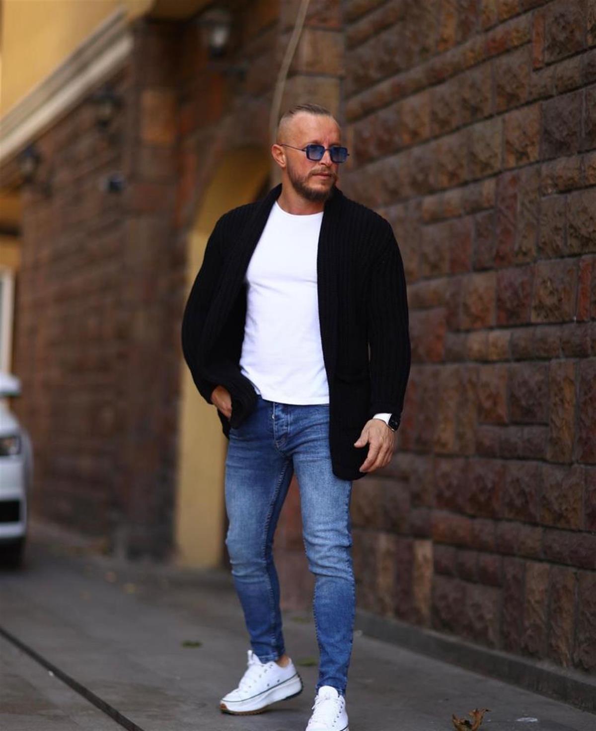 Siyah Örme Hırka