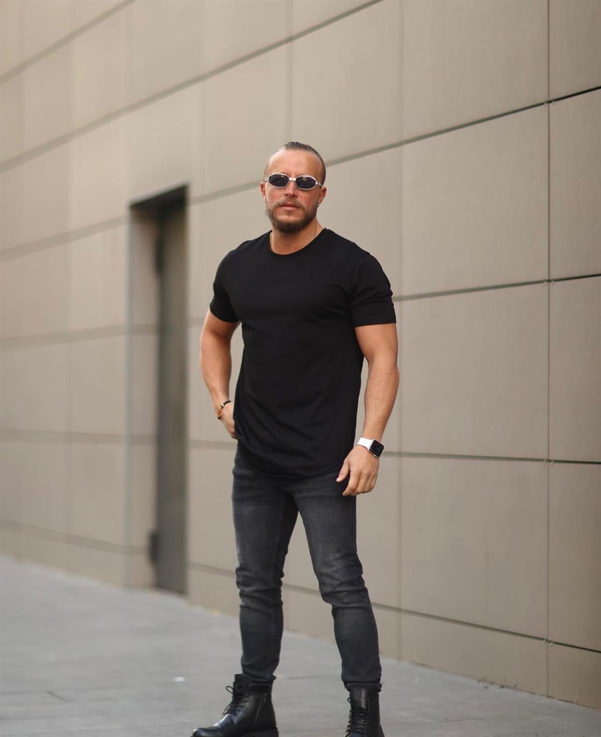 Siyah Oversize Basic T-Shirt
