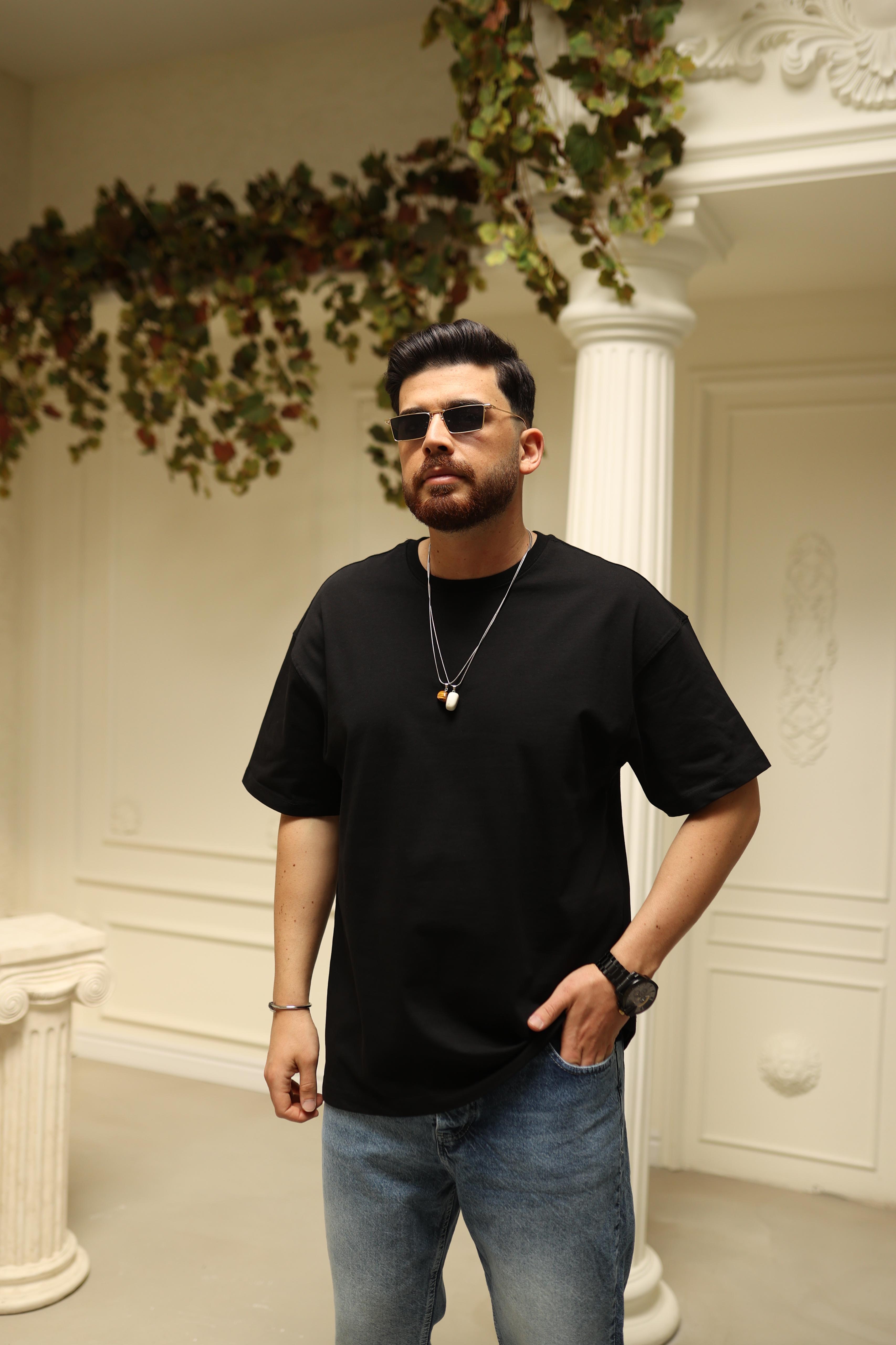 Siyah Oversize Basic T-Shirt