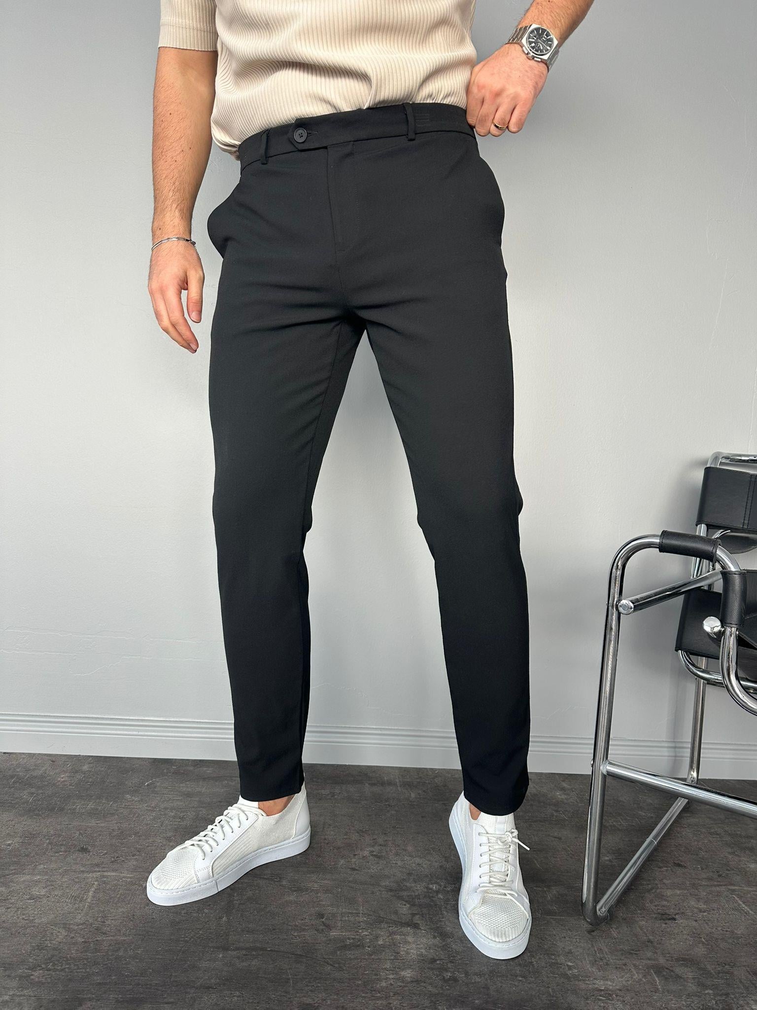 Siyah Slimfit Kumaş Pantolon